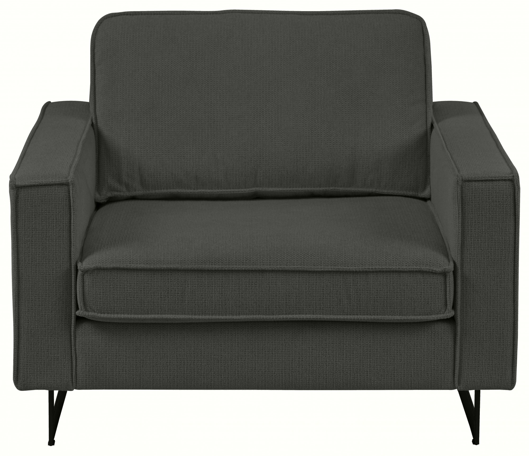 OTTO home Loveseat "Pinto 105 cm, Cord, Chenille, Lederoptik" mit Keder, Metallfüßen und auch in Cord Bezug erhältlich