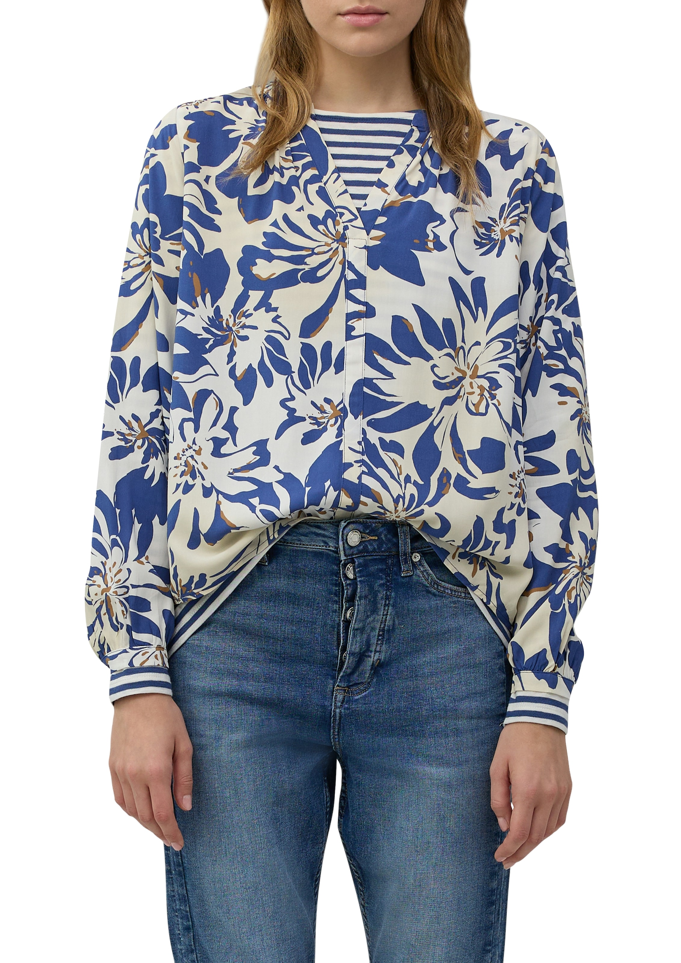 s.Oliver Klassische Bluse, mit All-Over Print günstig online kaufen