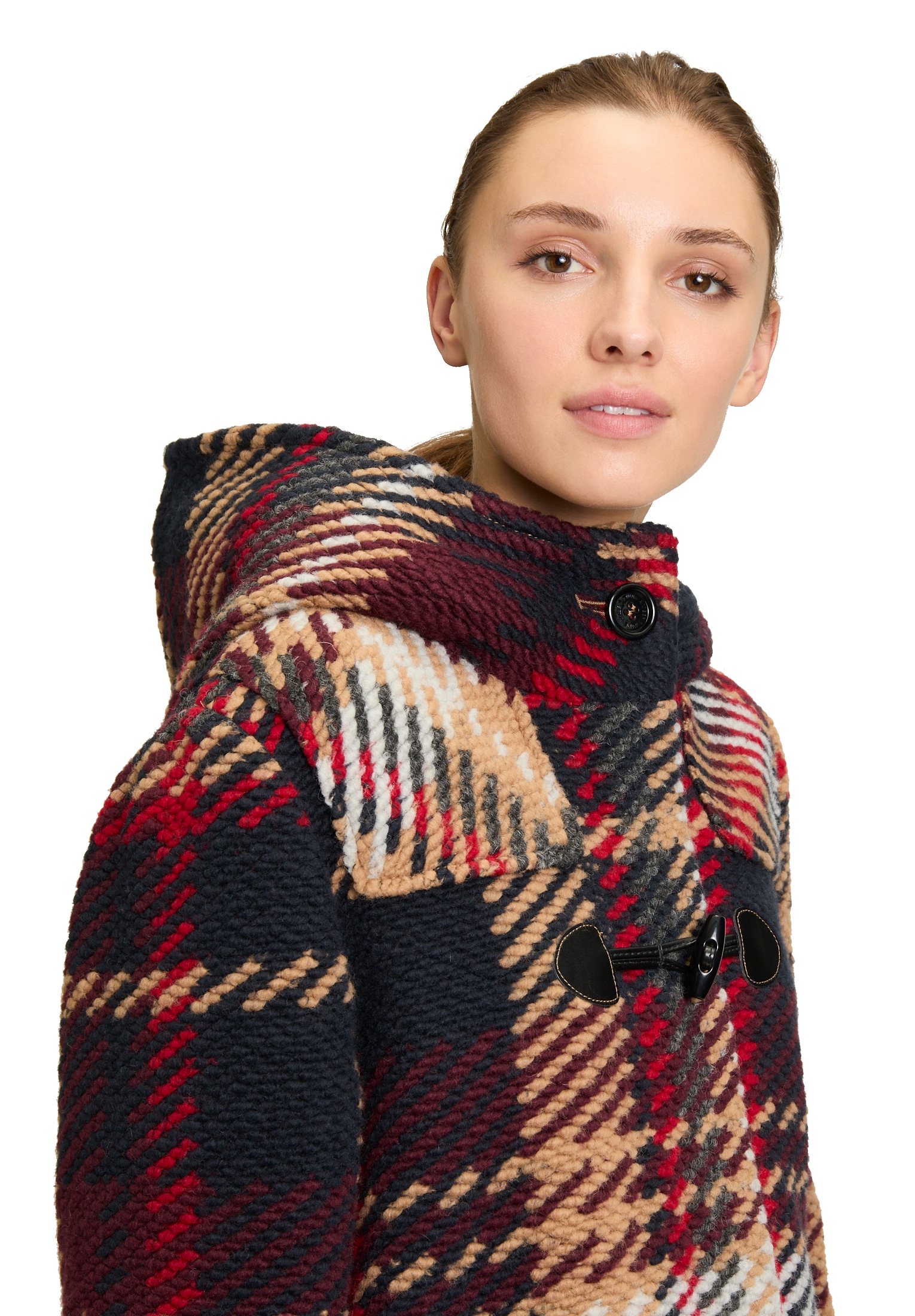 Amber & June Outdoorjacke »Amber & June Damen Duffle-Jacke mit Kapuze«, mit Kapuze