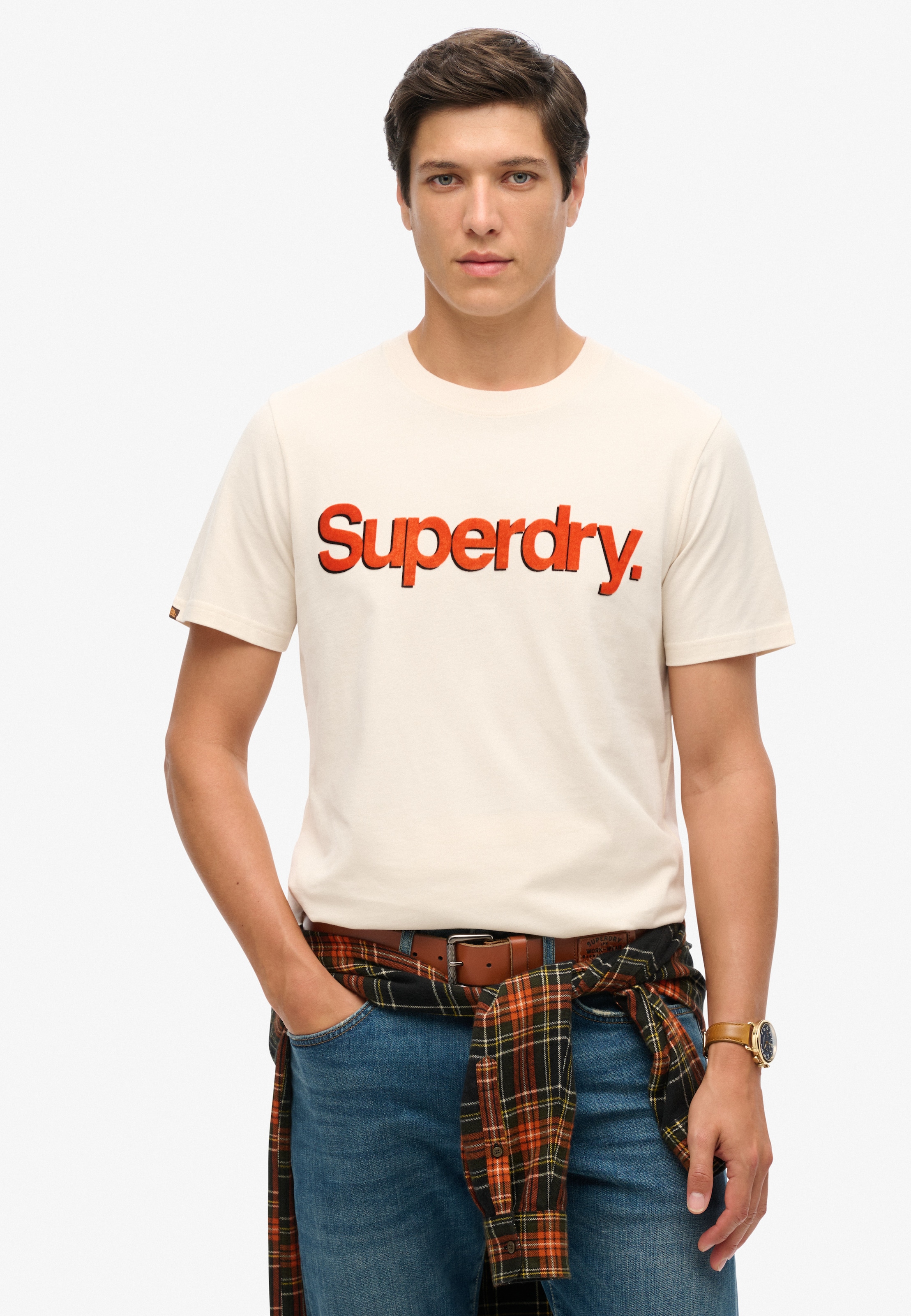 Superdry Rundhalsshirt "CLASSIC CORE LOGO SHADOW TEE" günstig online kaufen