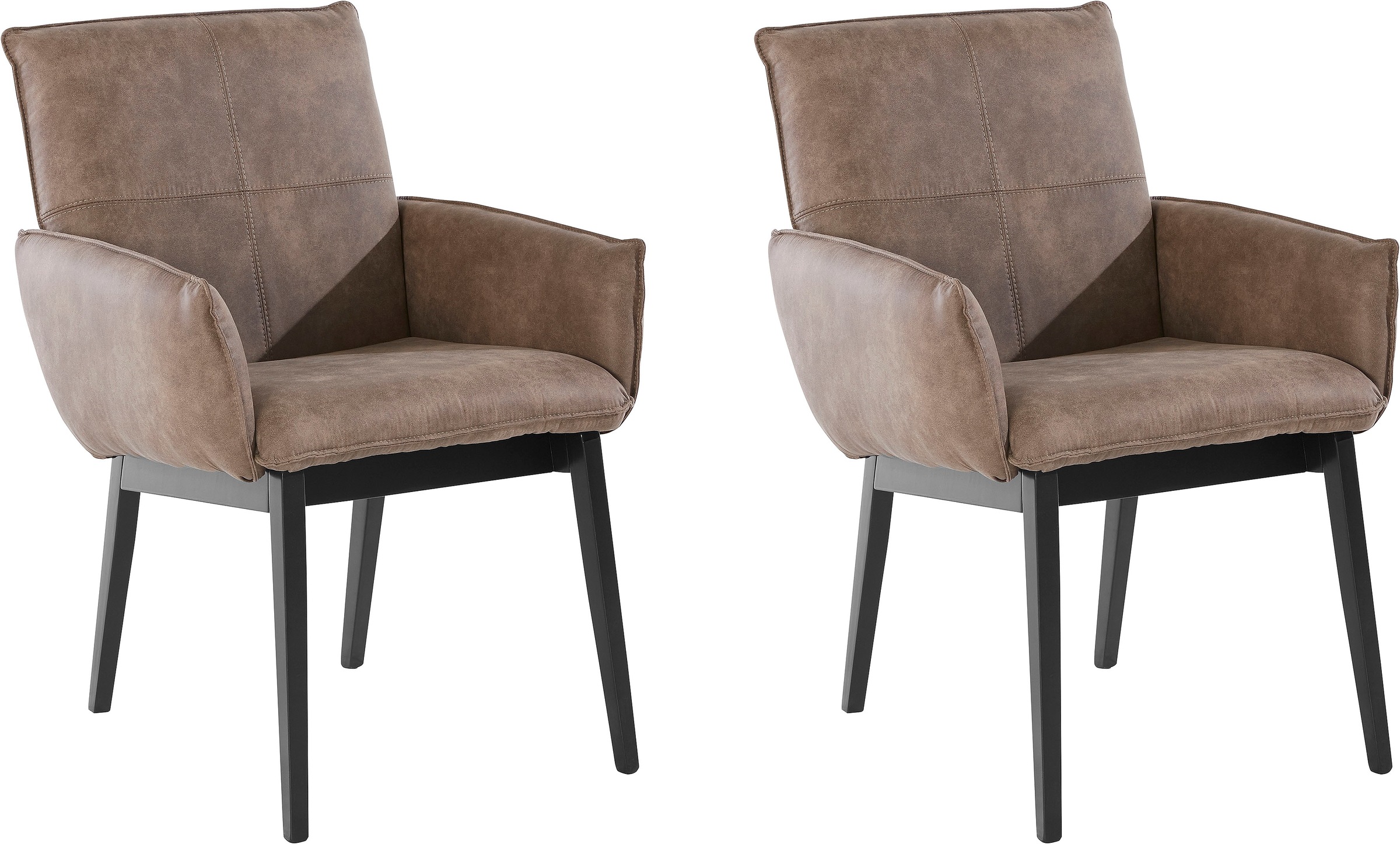 Home affaire Armlehnstuhl "Model 6" (Set) 2 Stk.Bezug in Microfaser oder Le günstig online kaufen