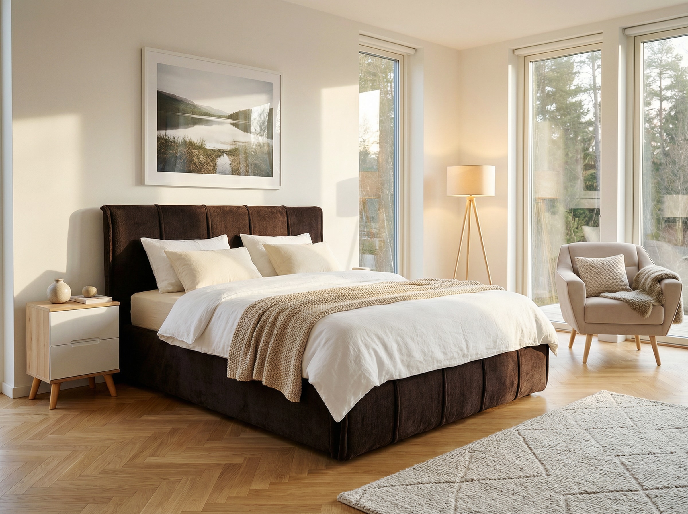 OTTO home Polsterbett "EVELLINA" wahlweise mit Lattenrost und King-Matratze (28cm)