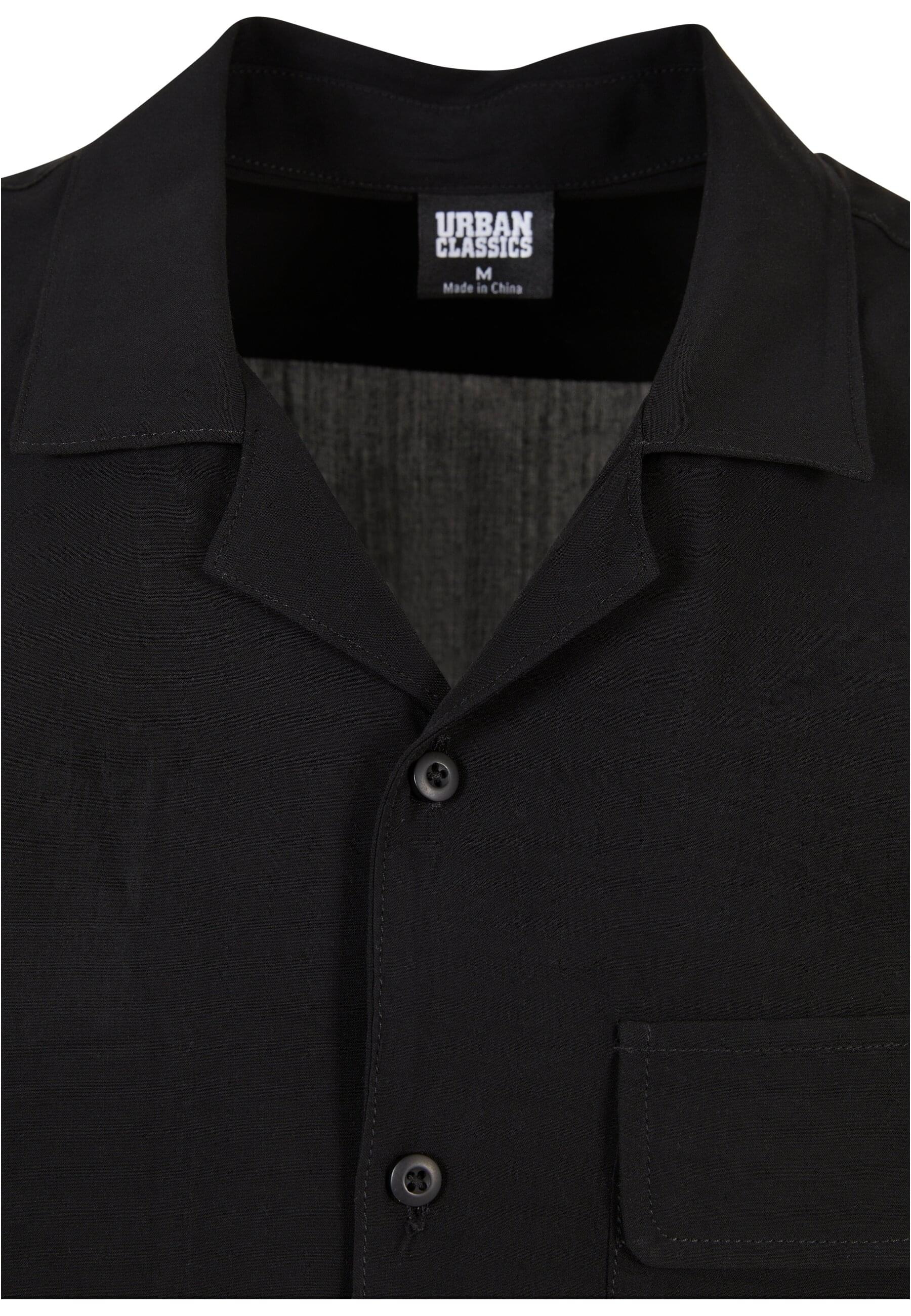 URBAN CLASSICS Langarmhemd »Urban Classics Herren Viscose Camp Shirt«, (1 tlg.)