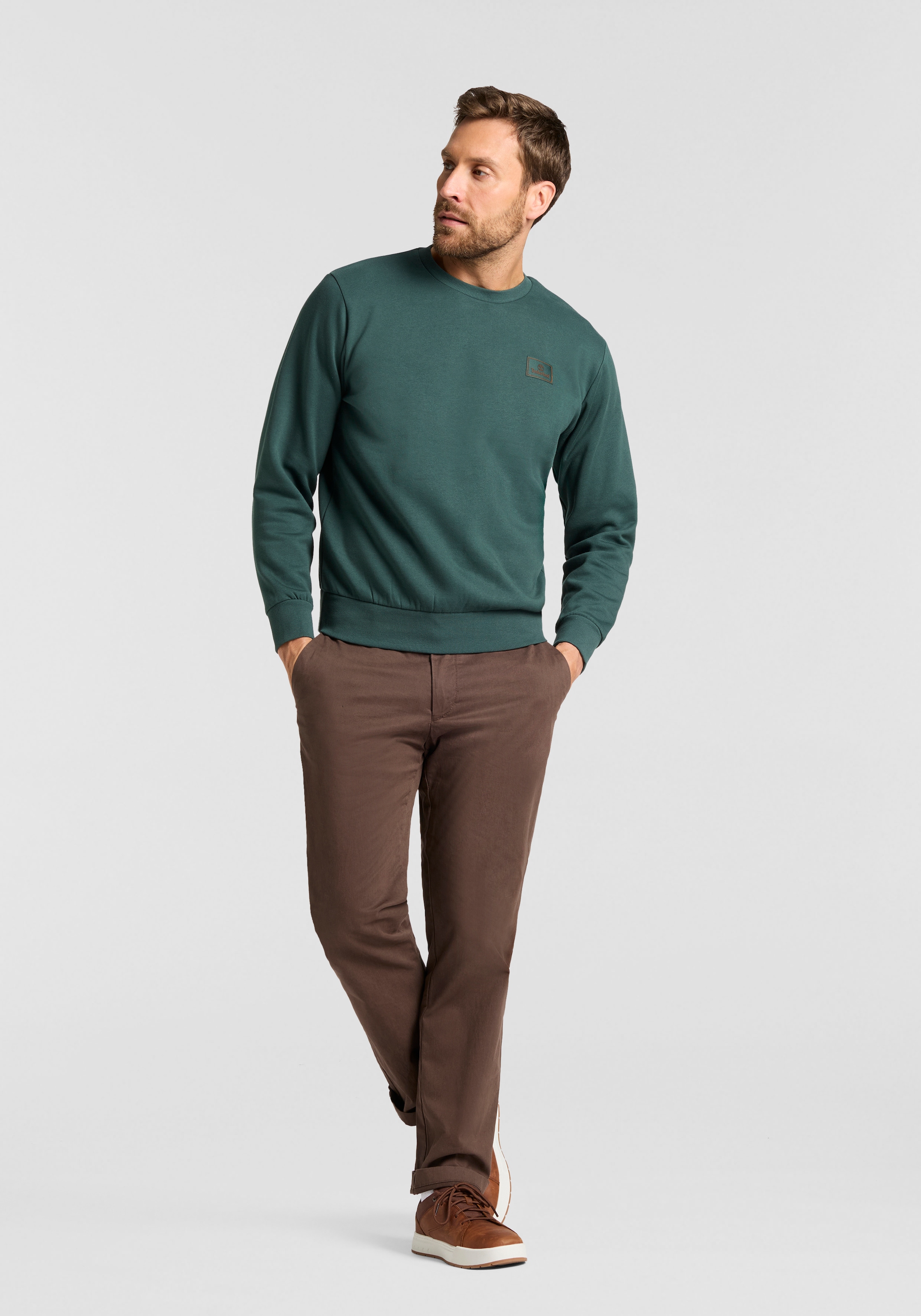Timberland Sweatshirt »Silicon Badge (BB) Crew Neck«, mit Crew-Neck-Ausschnitt, aus Baumwolle und Polyester
