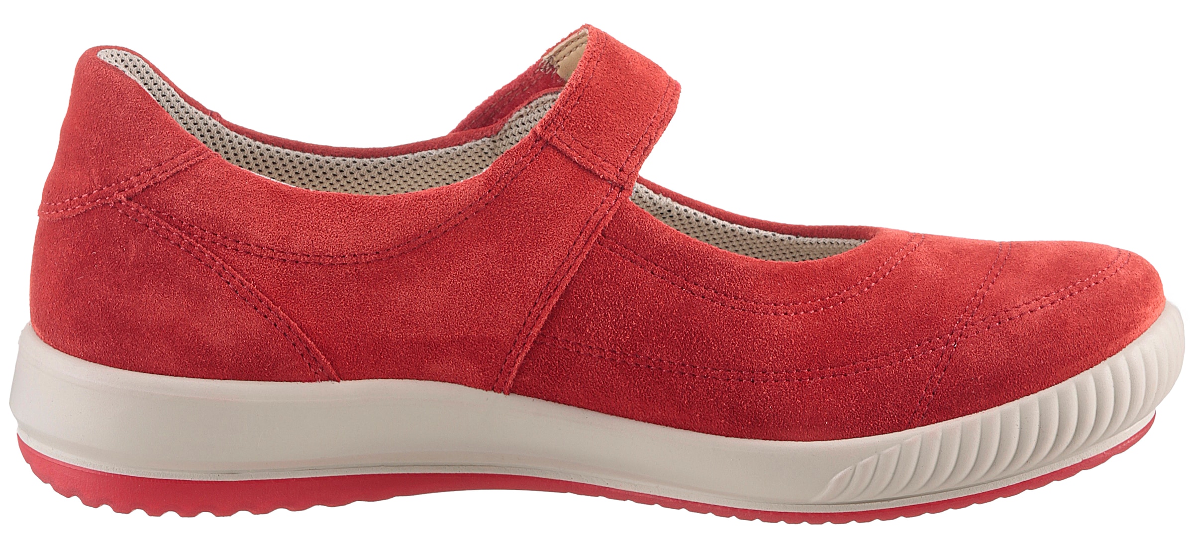 Legero Riemchenballerina »TANARO 5.0«, Slipper, Ballerina, Schlupfschuh mit Wechselfußbett und Klettriegel
