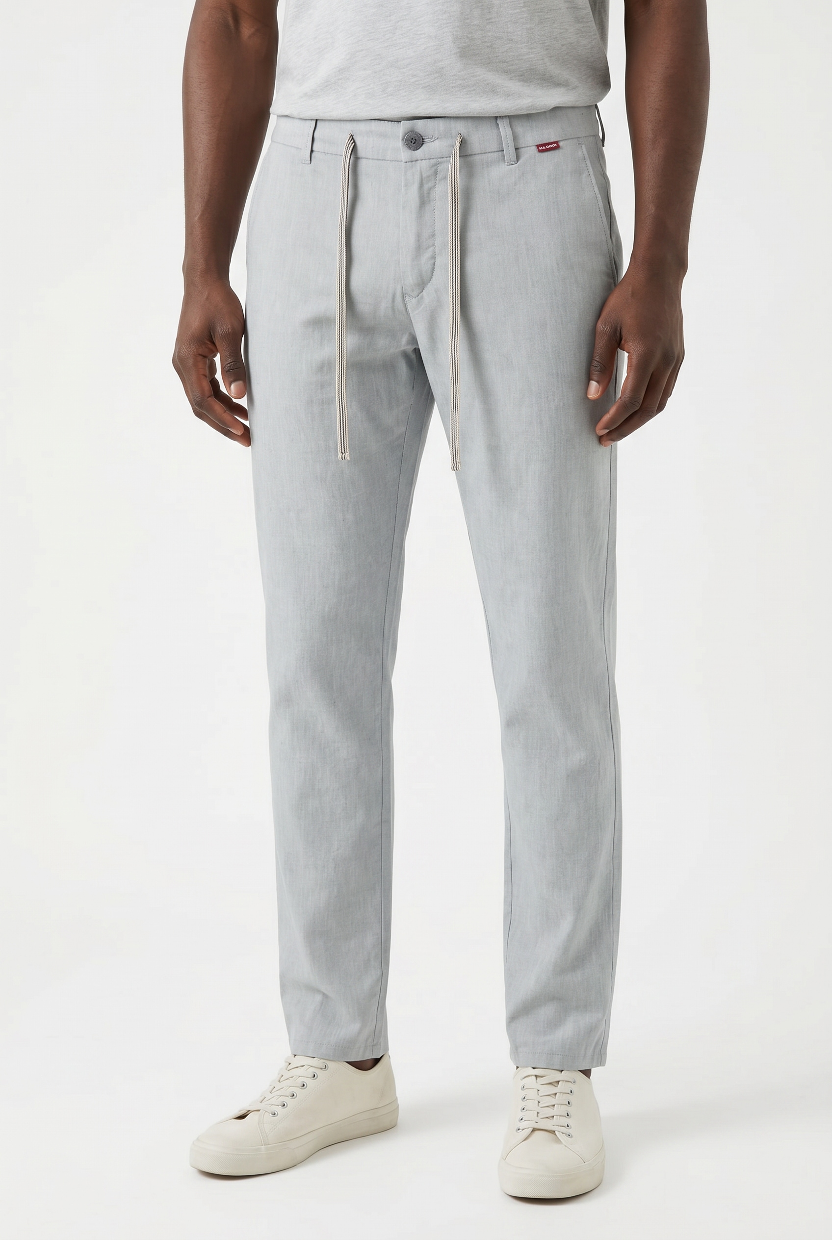 MAC Chinohose "Lennox Sport" Leinenstruktur