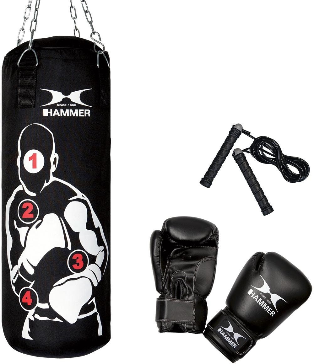 Hammer Boxsack »Sparring Pro«, (Set, 3 tlg., mit Boxhandschuhen-mit  Sprungseil) auf Rechnung online bestellen | BAUR | Boxsäcke