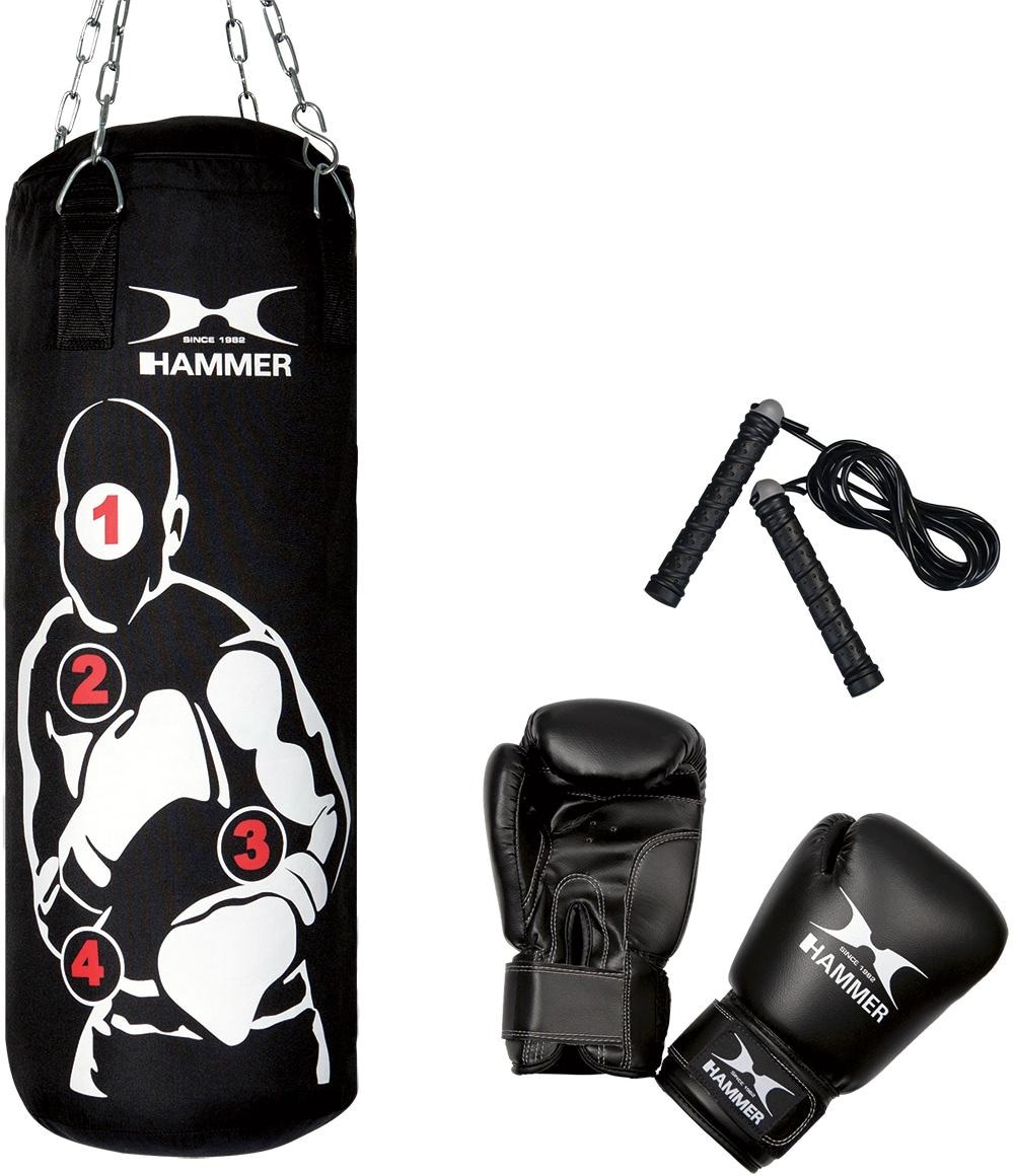 Boxsack »Sparring Pro«, (Set, 3 tlg., mit Boxhandschuhen-mit Sprungseil)