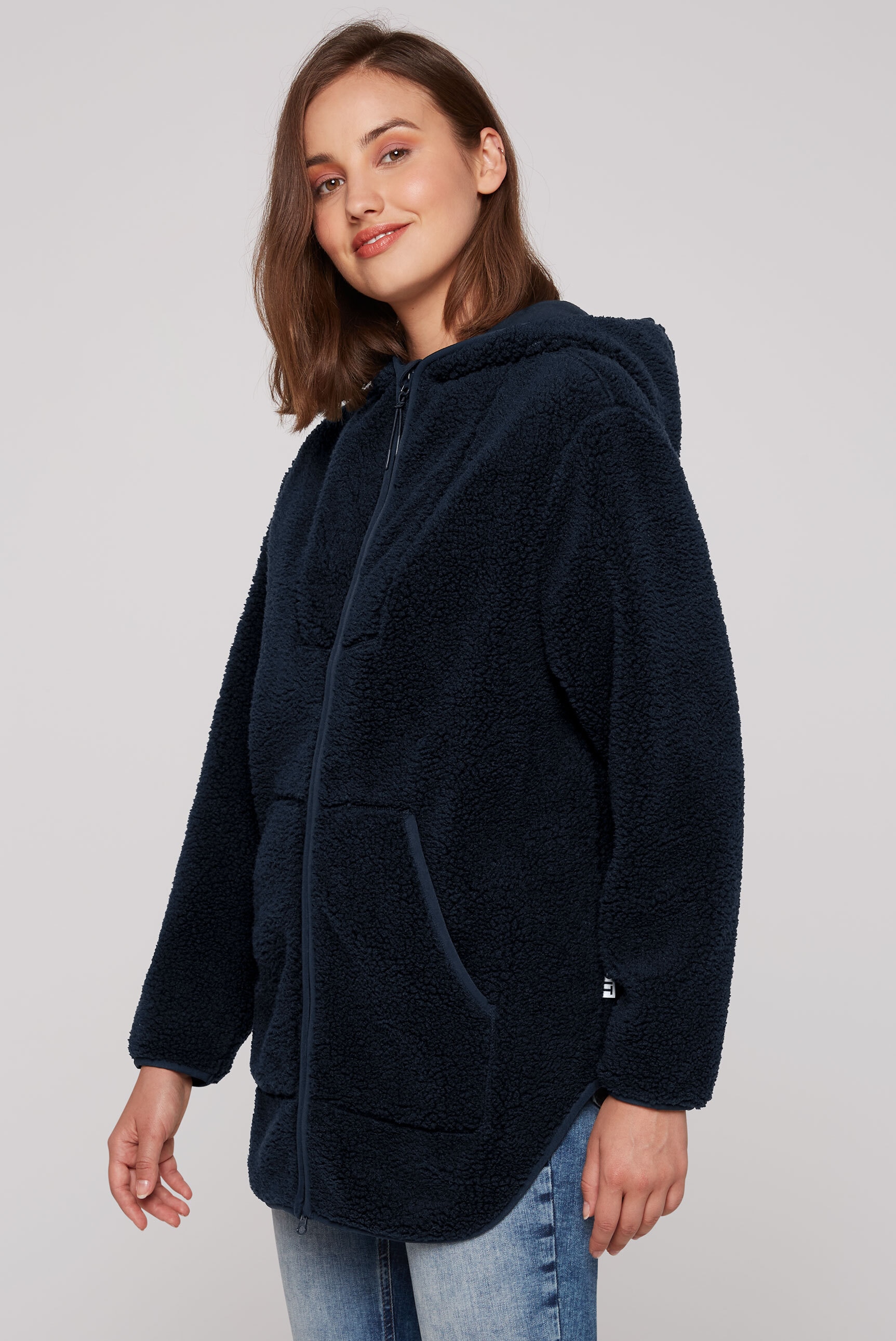 SOCCX Sweatjacke, mit elastischen Saumabschlüssen