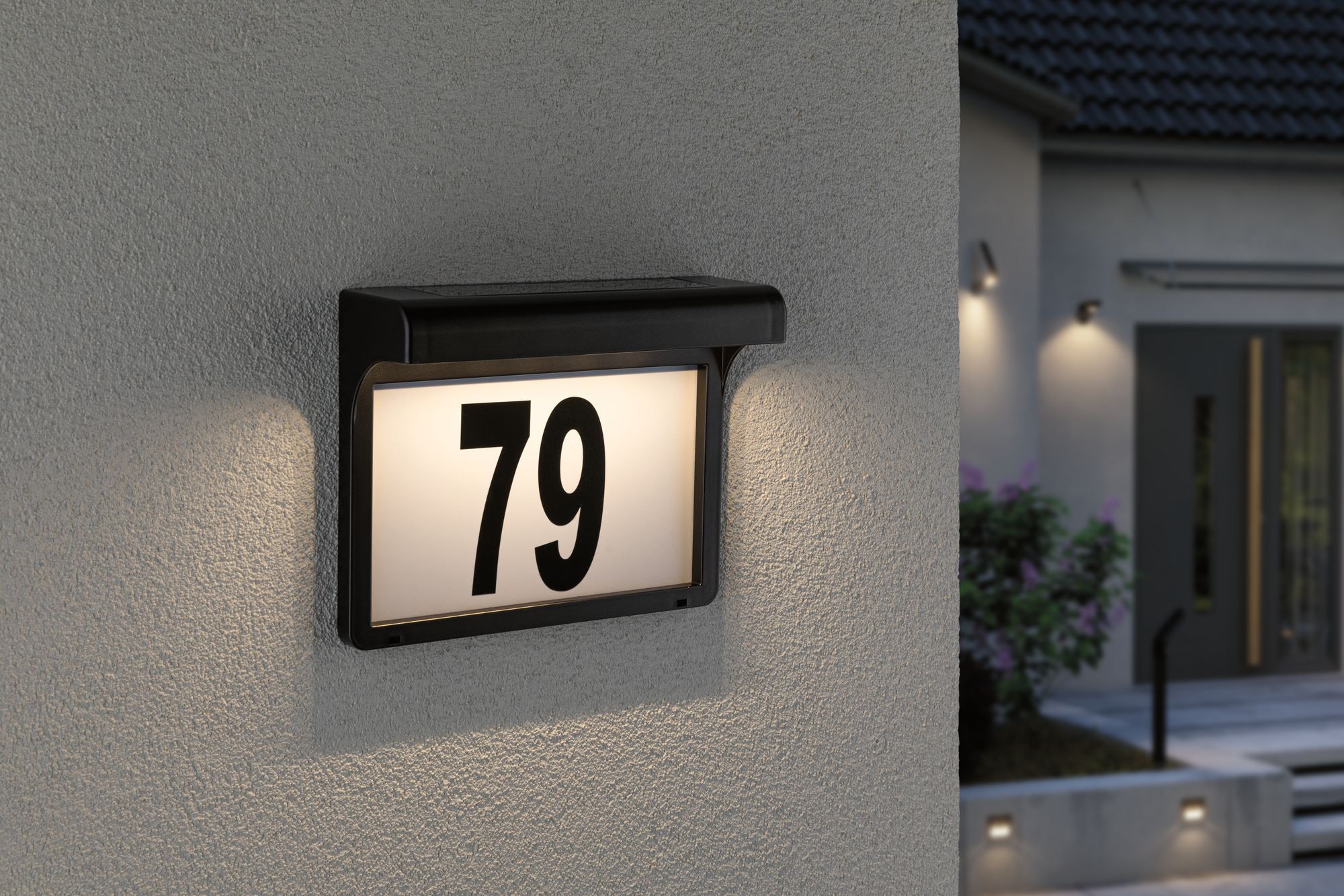Paulmann LED Außen-Wandleuchte »Hausnummer«, 1 flammig, Leuchtmittel LED-Modul | LED fest integriert, LED-Modul, IP44, 3000K, Schwarz