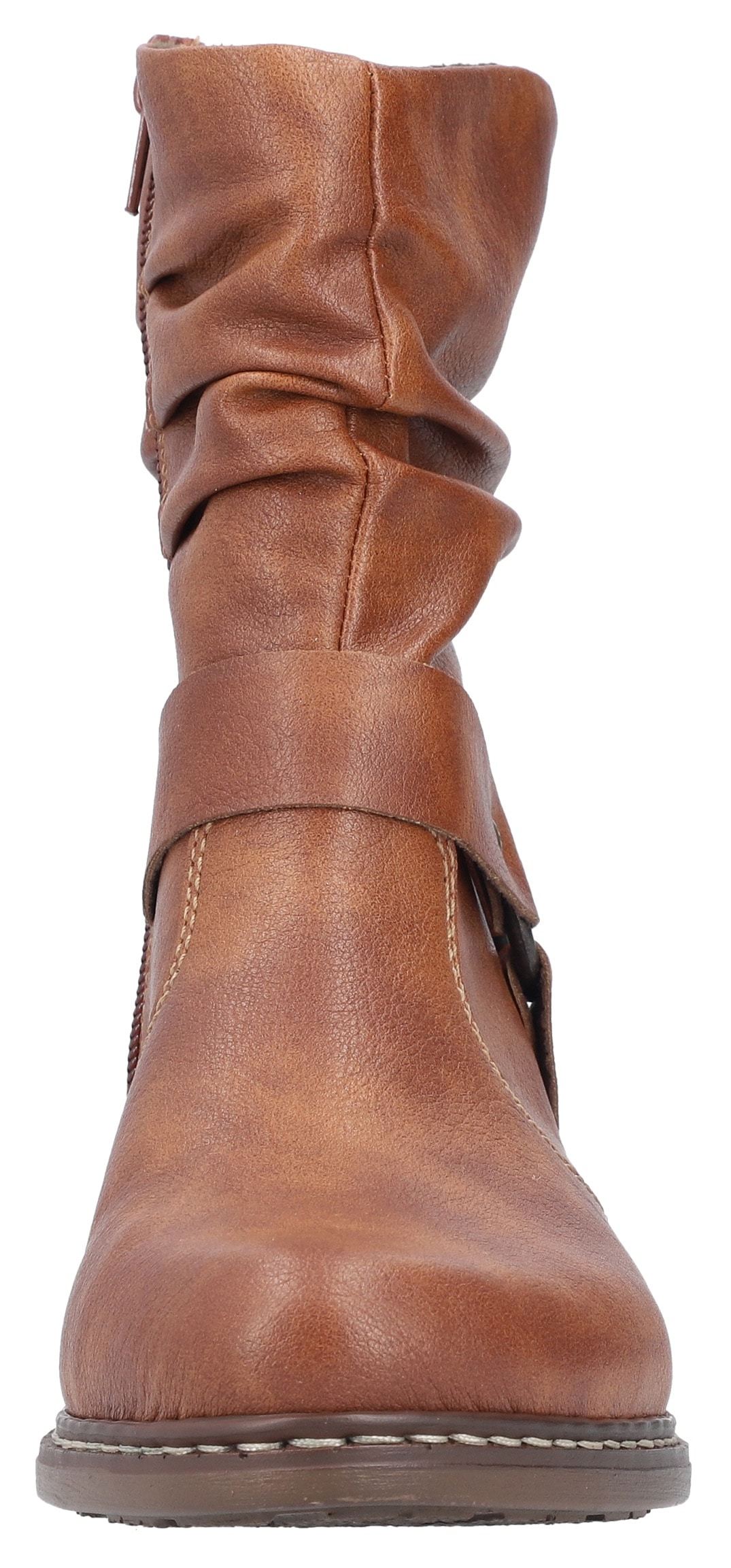 Rieker Stiefelette, Cowboyboots, Westernstiefelette, Blockabsatz, mit Zierriemen