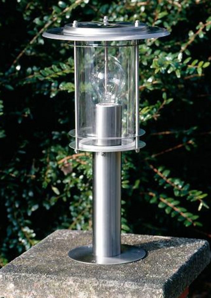 LED aus 1 40cm Sockelleuchte flammig-flammig, Edelstahl max. rostfreiem 40W, Brilliant Höhe, »YORK«, E27 geeignet,