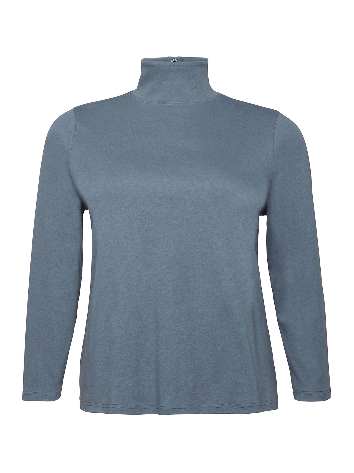 Sheego Langarmshirt »Große kaufen für hinten Knopfleiste mit | und Größen«, Stehkragen BAUR