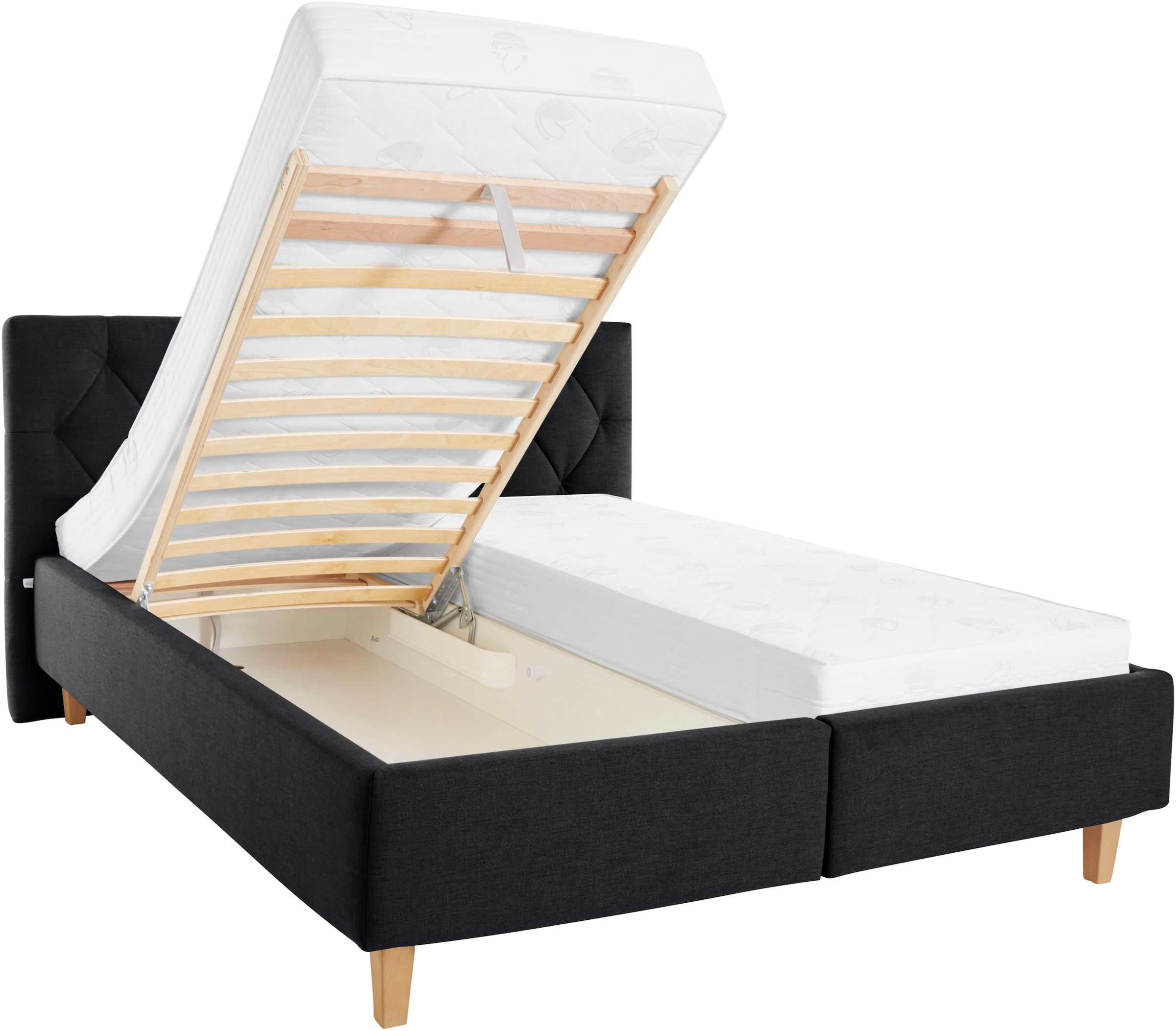 Guido Maria Kretschmer Home&Living Polsterbett »Sunley 100«, Kreuzsteppung, Kopfteilhöhe 102 cm, ohne oder mit Matratze/Lattenrost