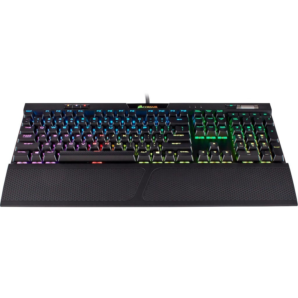 Corsair Gaming-Tastatur »K70 RGB MK.2 RAPIDFIRE - MX Speed«, (USB-Hub-Profil-Speicher-Windows-Sperrtaste-Multimedia-Tasten-Ziffernblock)