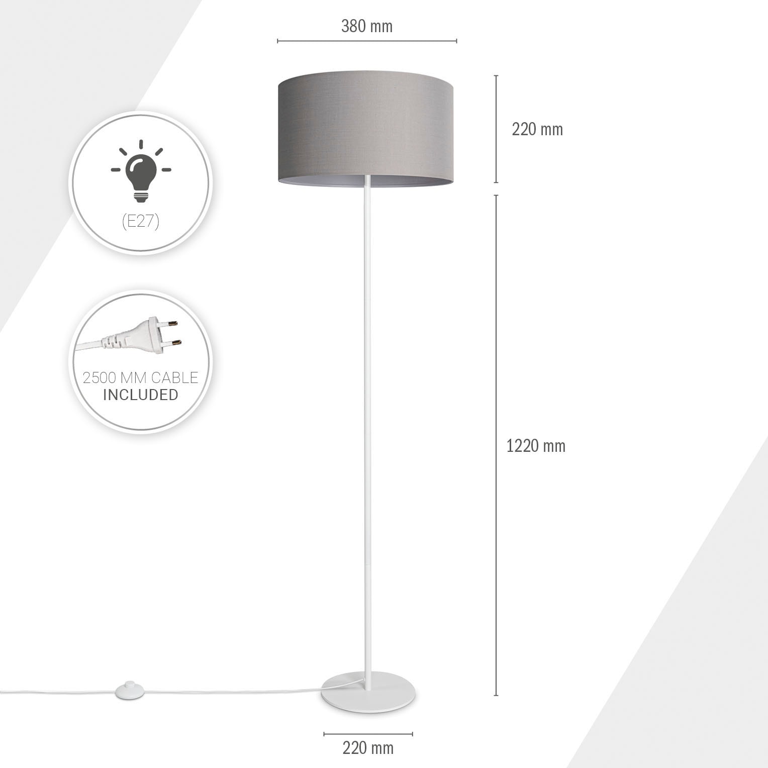 Paco Home Stehlampe »Uni BAUR | Stehleuchte Color«, Schlafzimmer, flammig-flammig, E27 LED Deko Wohnzimmer Einbeinig, 1 Modern