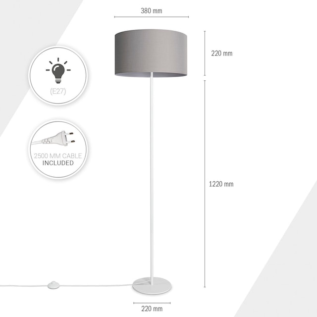 Paco Home Stehlampe »Uni Color«, 1 flammig-flammig, LED Modern Wohnzimmer  Schlafzimmer, Einbeinig, Deko Stehleuchte E27 | BAUR