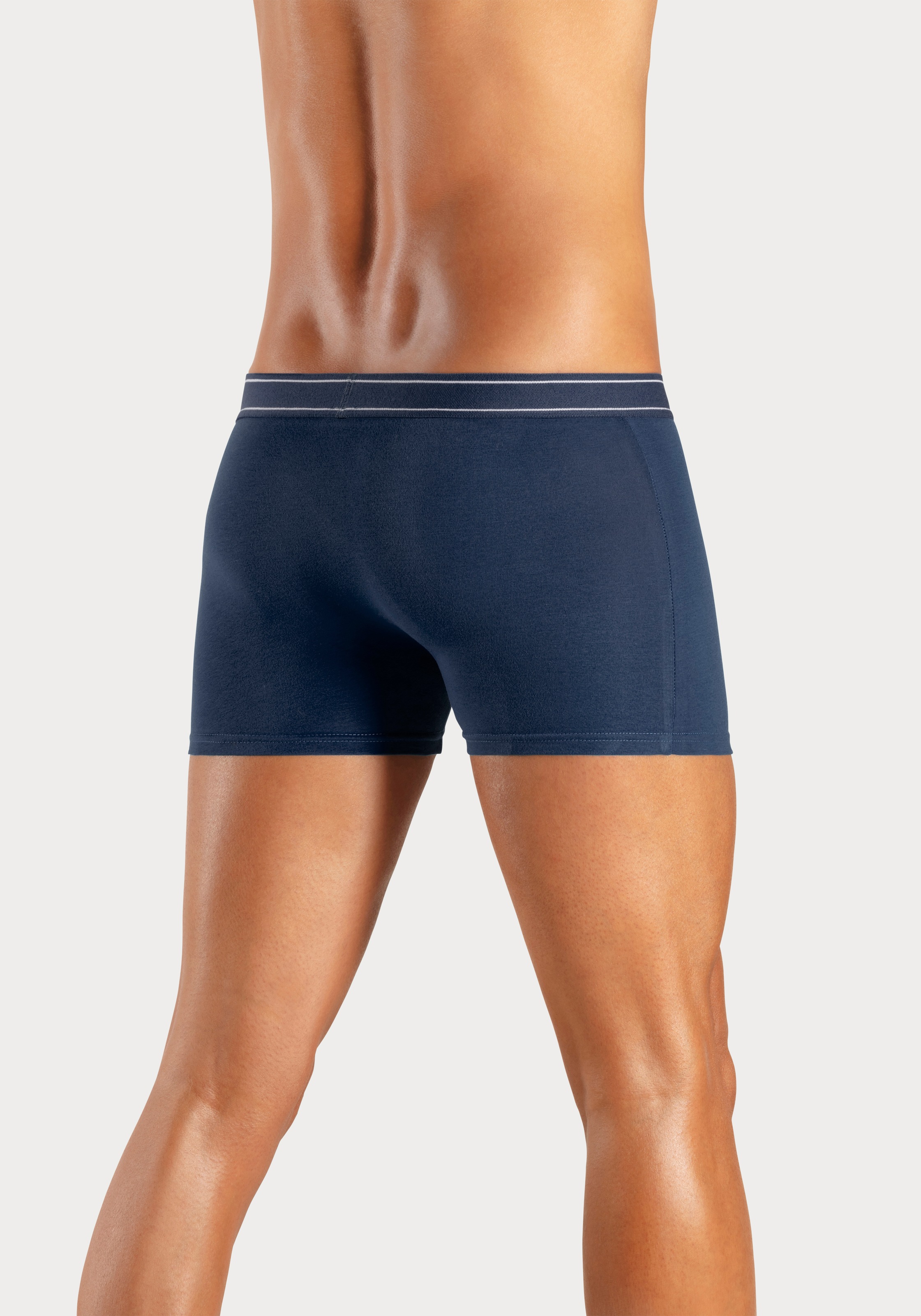 Thumbnail - H.I.S Boxer "Boxershorts für Herren" Packung, 5 Stk. mit Steifen und Logo im Bund