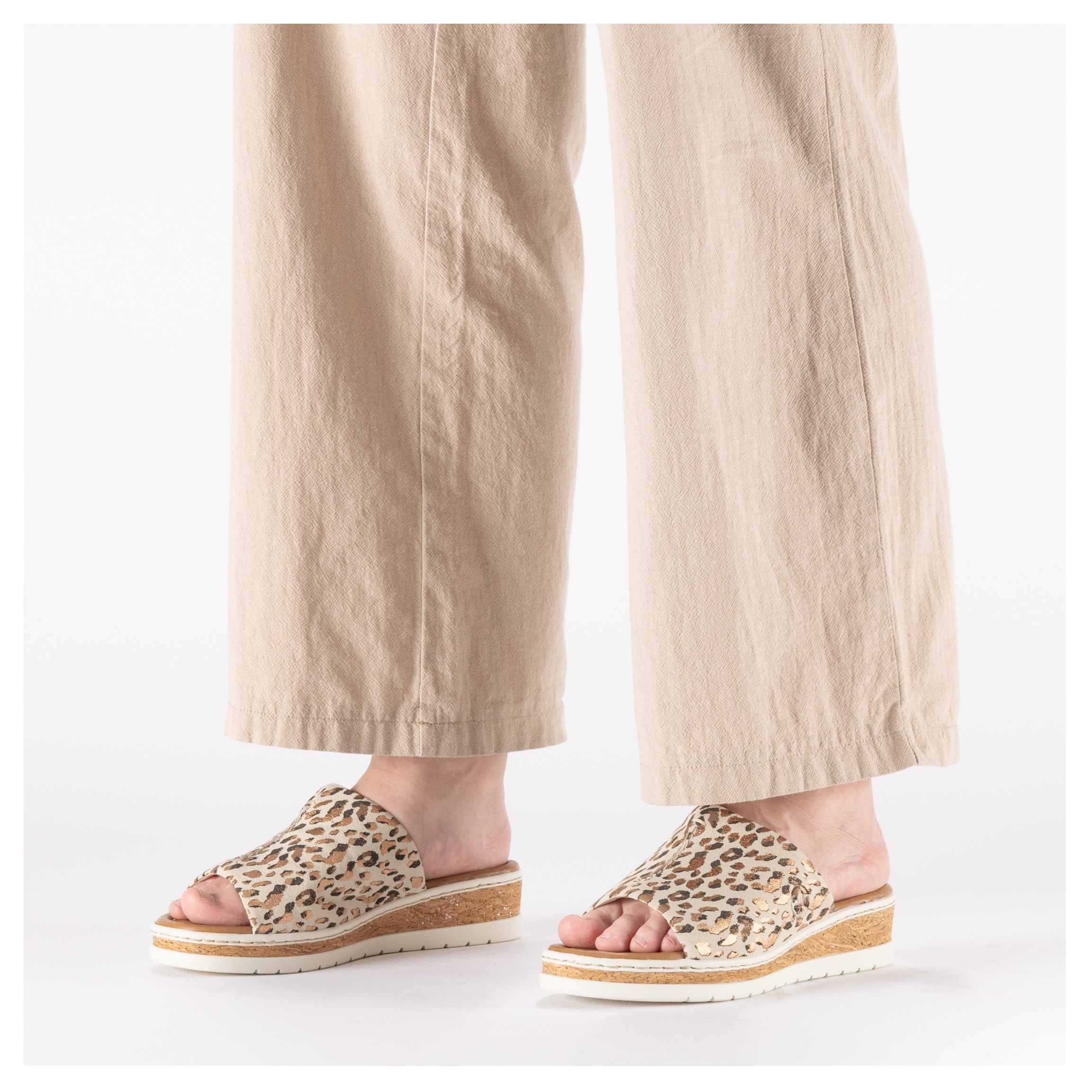 Rieker Pantolette  Sommerschuh, Hausschuh, Keilabsatz, zum Schlupfen