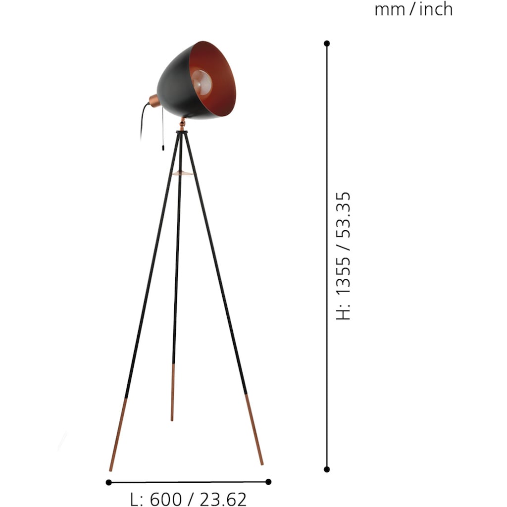 EGLO Stehlampe »CHESTER«, 1 flammig-flammig