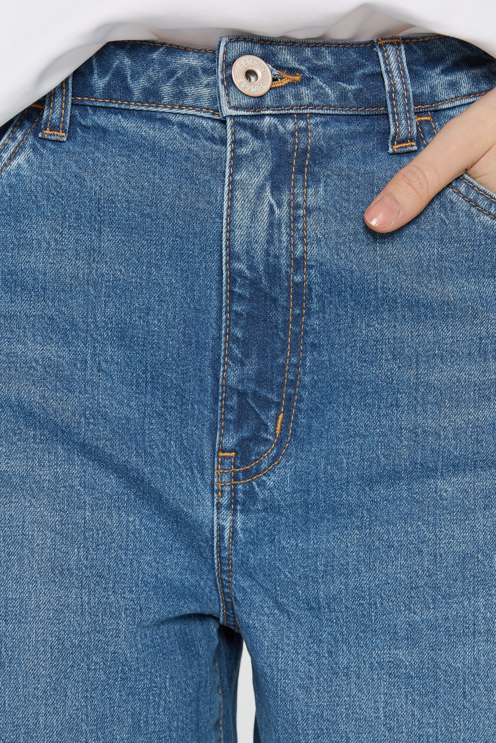 SENSES.THE LABEL Regular-fit-Jeans, mit hoher Leibhöhe