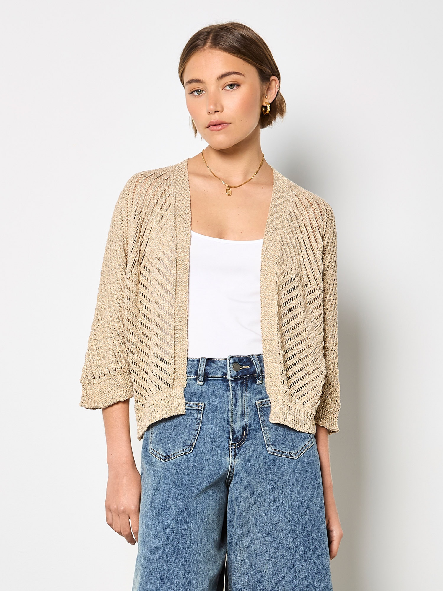 Apricot Cardigan »Strickjacke« mit Goldschimmer