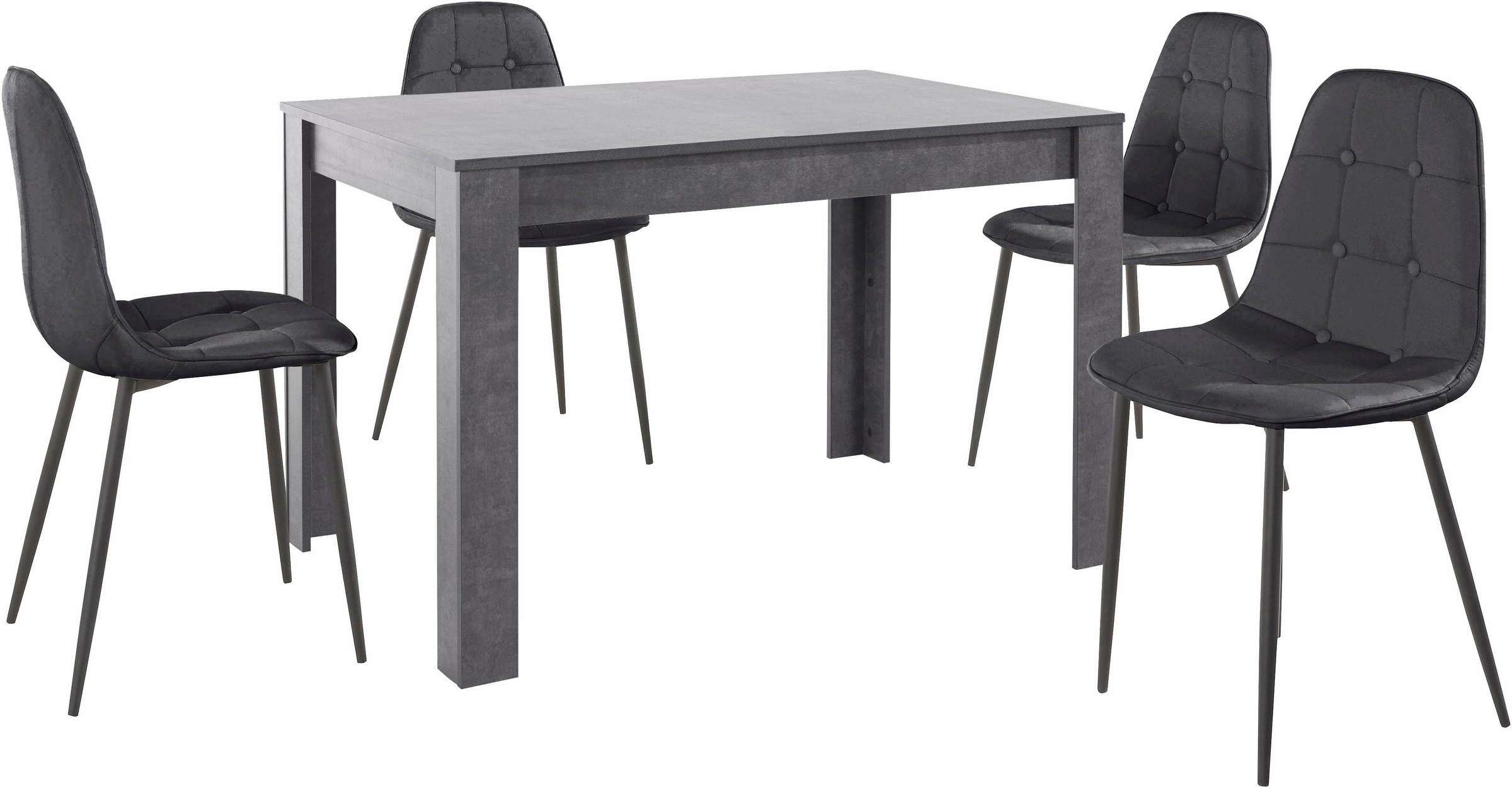 OTTO home Essgruppe Set, 5 Stk. tlg. mit Esstisch 120 cm breit günstig online kaufen