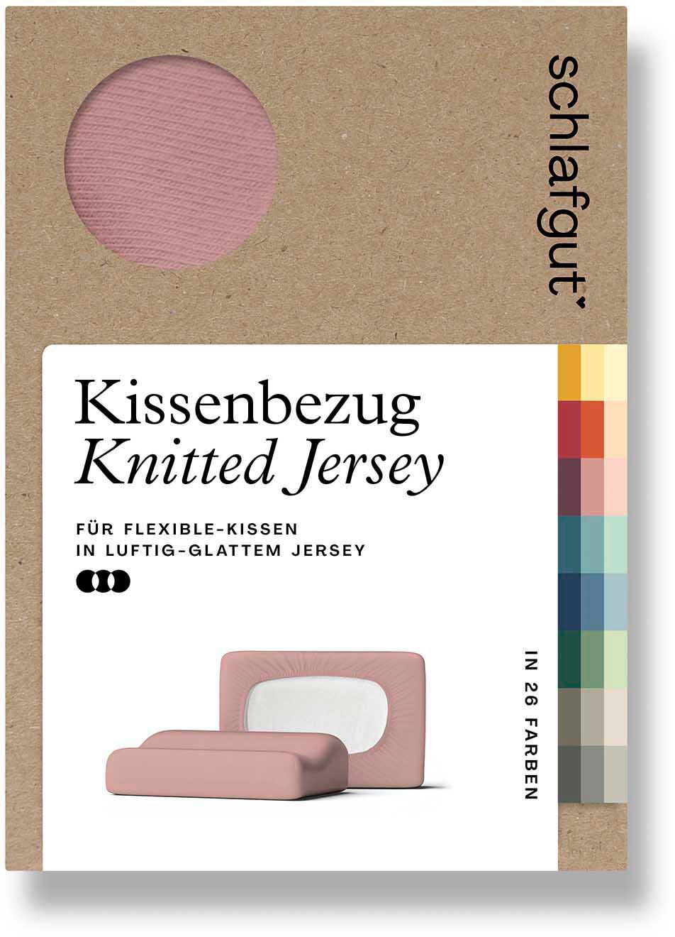 Schlafgut Kissenbezug "Pure flexibler Kissenbezug für Nackenstützkissen" Bio-Baumwolle mit Elasthan, mit Gummizug, bügelfrei