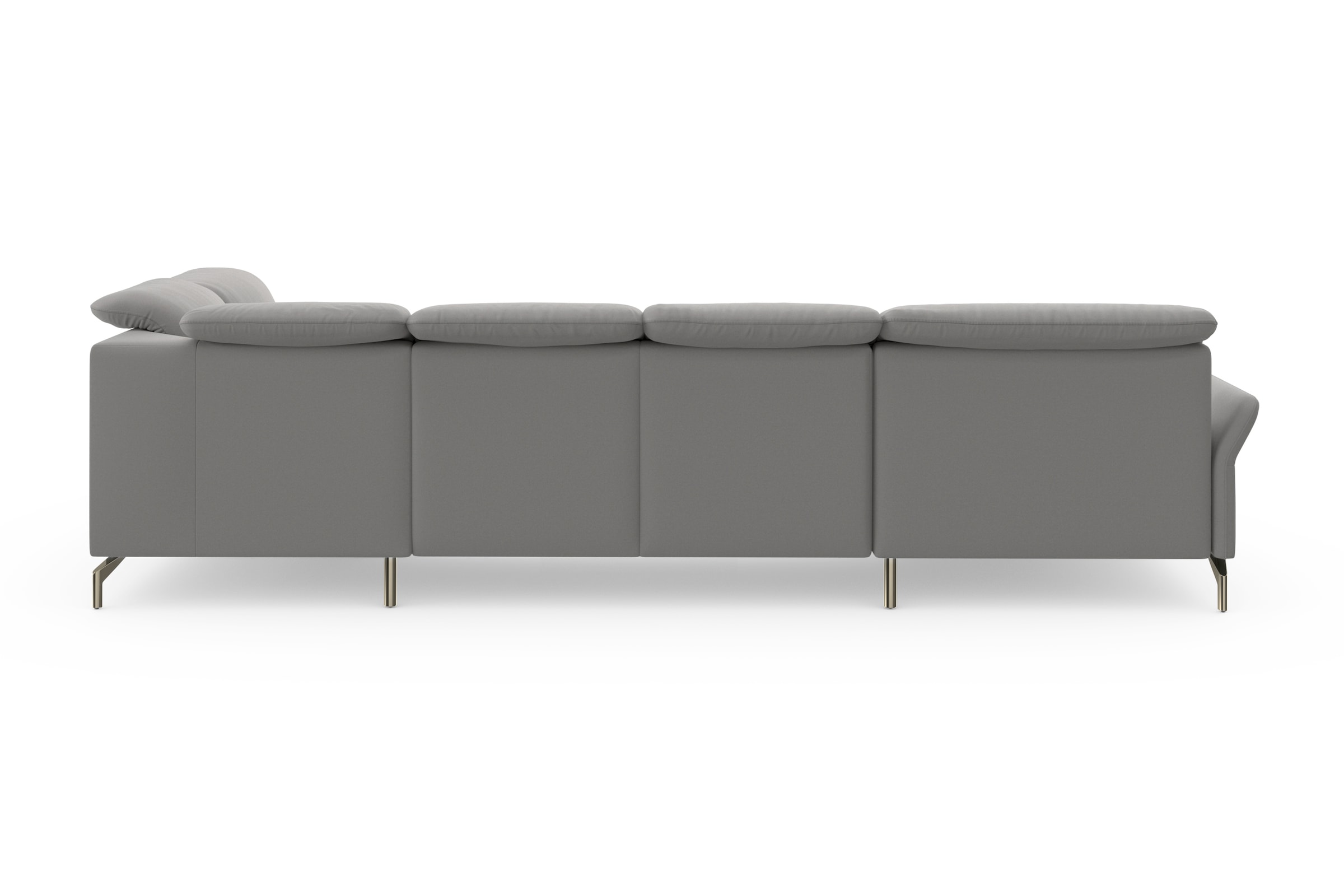sit&more Wohnlandschaft »Fashion U-Form«, wahlweise mit Kopfteilverstellung, Vorziehsitz, motorisch, Nickelfüße