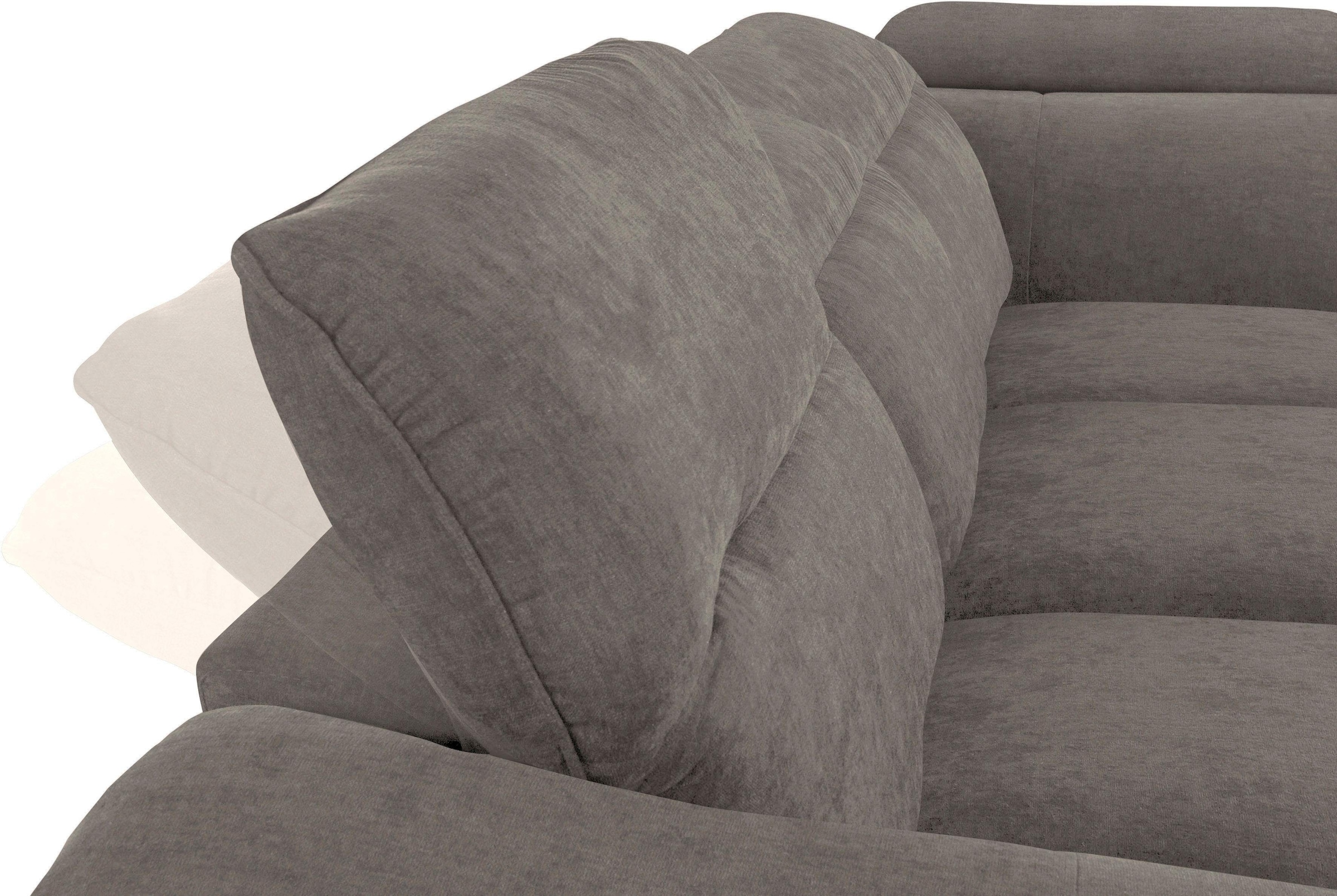 COTTA Polstergarnitur »Teresa L-Form« Set,  Set bestehend aus: Ecksofa mit Kopfteilverstellung & Hocker