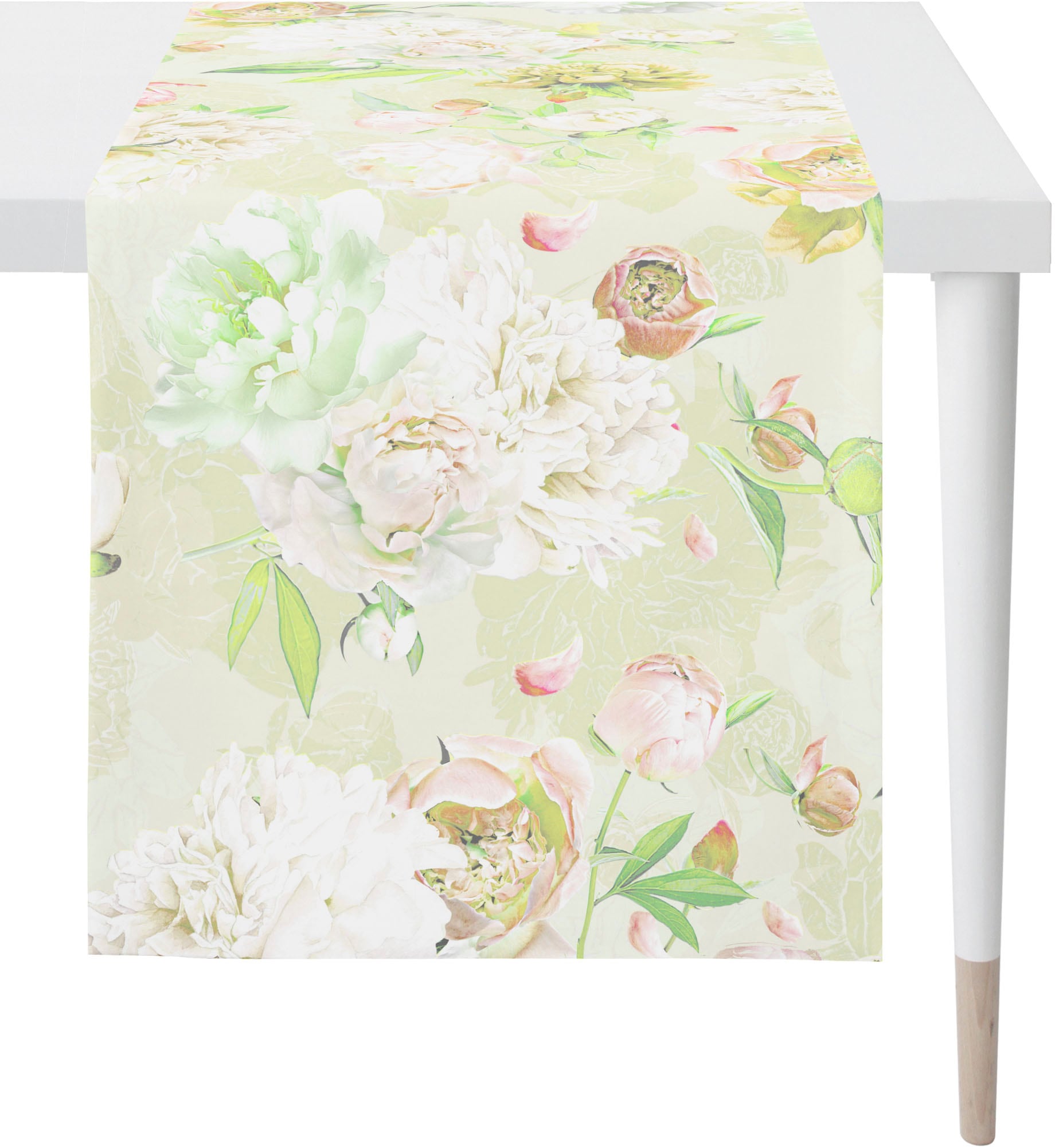 | (1 Frühjahrsblüten, APELT »6815 wie Tischläufer Frühjahrsdeko, auf St.), mit Digitaldruck, einer SPRINGTIME, Streublumenwiese BAUR Frühling«,
