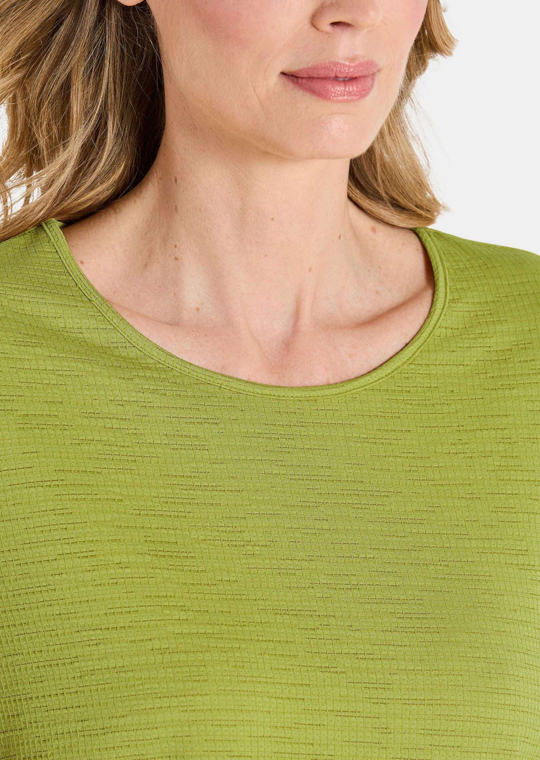 GOLDNER Kurzarmshirt »Kurzgröße Jersey-Shirt mit U-Boot-Ausschnitt«