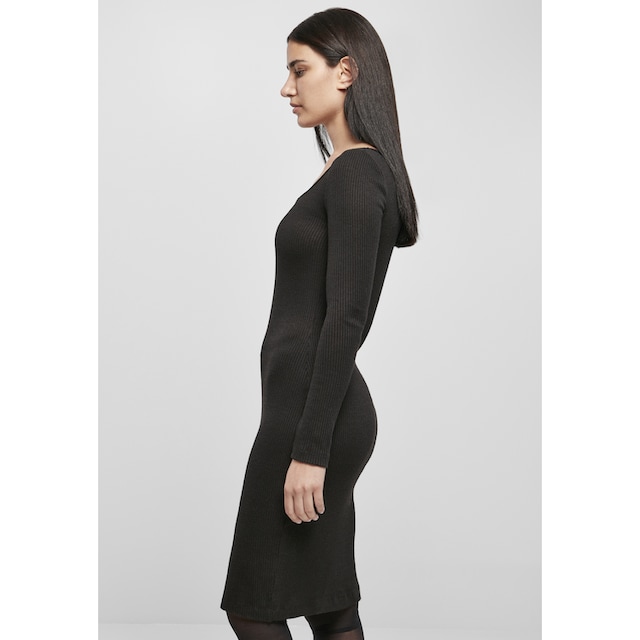 URBAN CLASSICS Jerseykleid »Damen Ladies Rib Squared Neckline Dress«, (1 tlg.)  für kaufen | BAUR