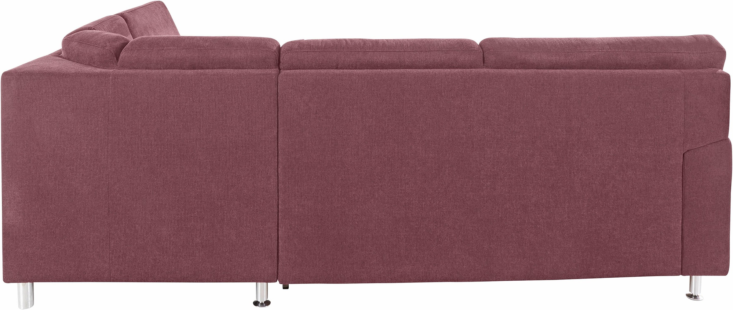 Ecksofa SIT & MORE "Belfort L-Form", rot (merlot), B:243cm H:88cm T:218cm, Flachgewebe (100% Polyester);Luxus-Microfaser ALTARA NUBUCK (100% Polyester);Luxus-Microfaser (90% Polyester, 10% Polyamid), Sofas, Ecksofa, wahlweise mit Vorziehsitz und Bettkaste 6