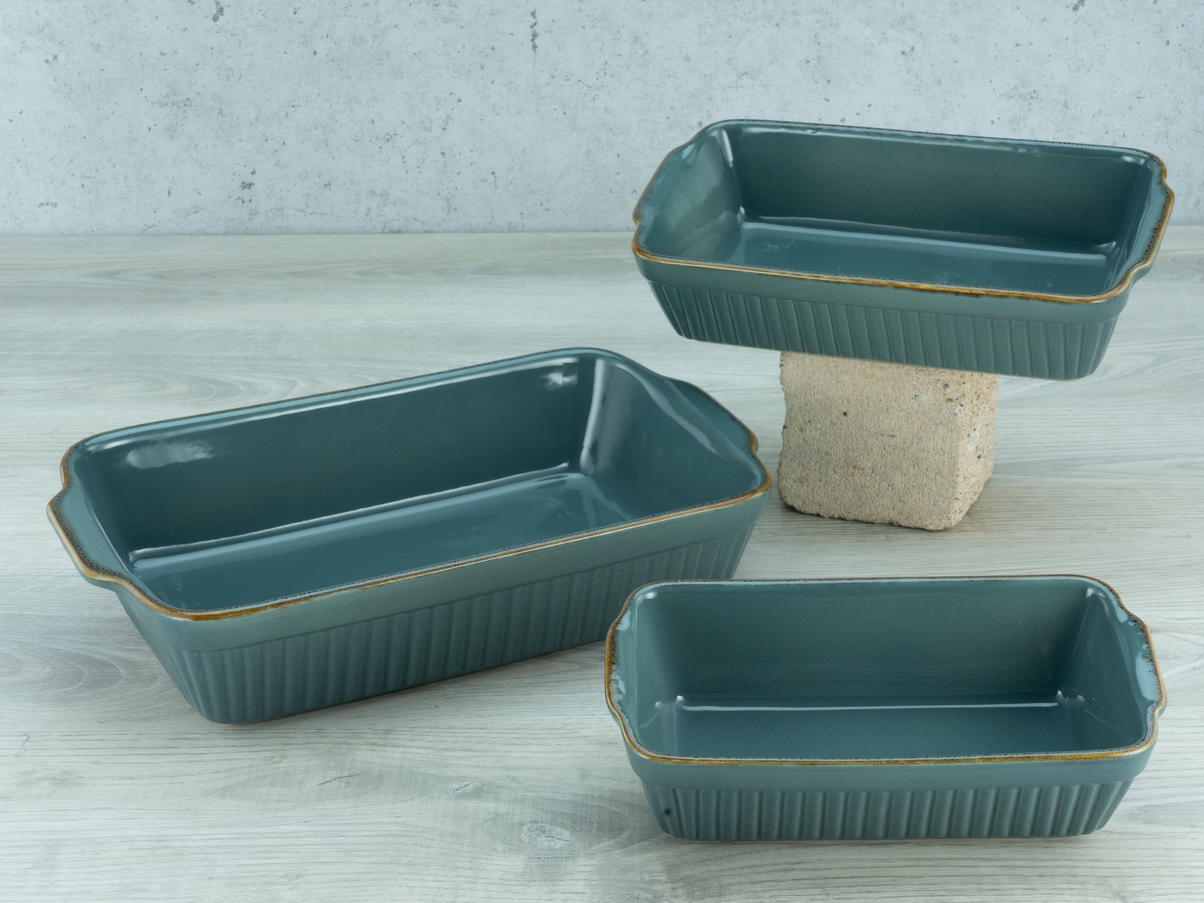 CreaTable Auflaufform »Classic Vintage«, Steinzeug, (1 St.), mit markantem Streifendekor, 20 x 34 cm