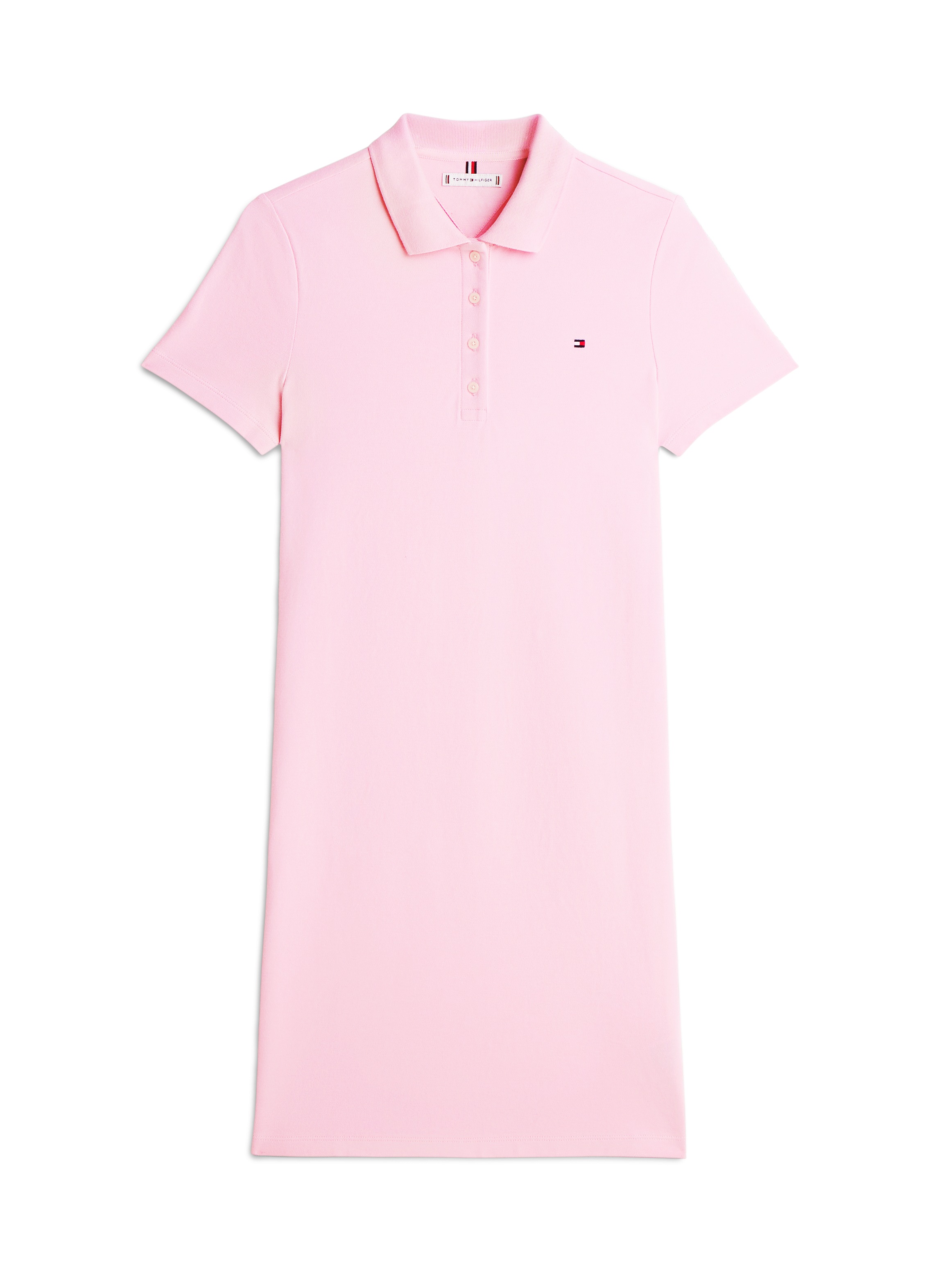 Tommy Hilfiger Polokleid »SLIM PIQUE POLO DRESS SS« Ohne Tasche Baumwollmischung, slim fit