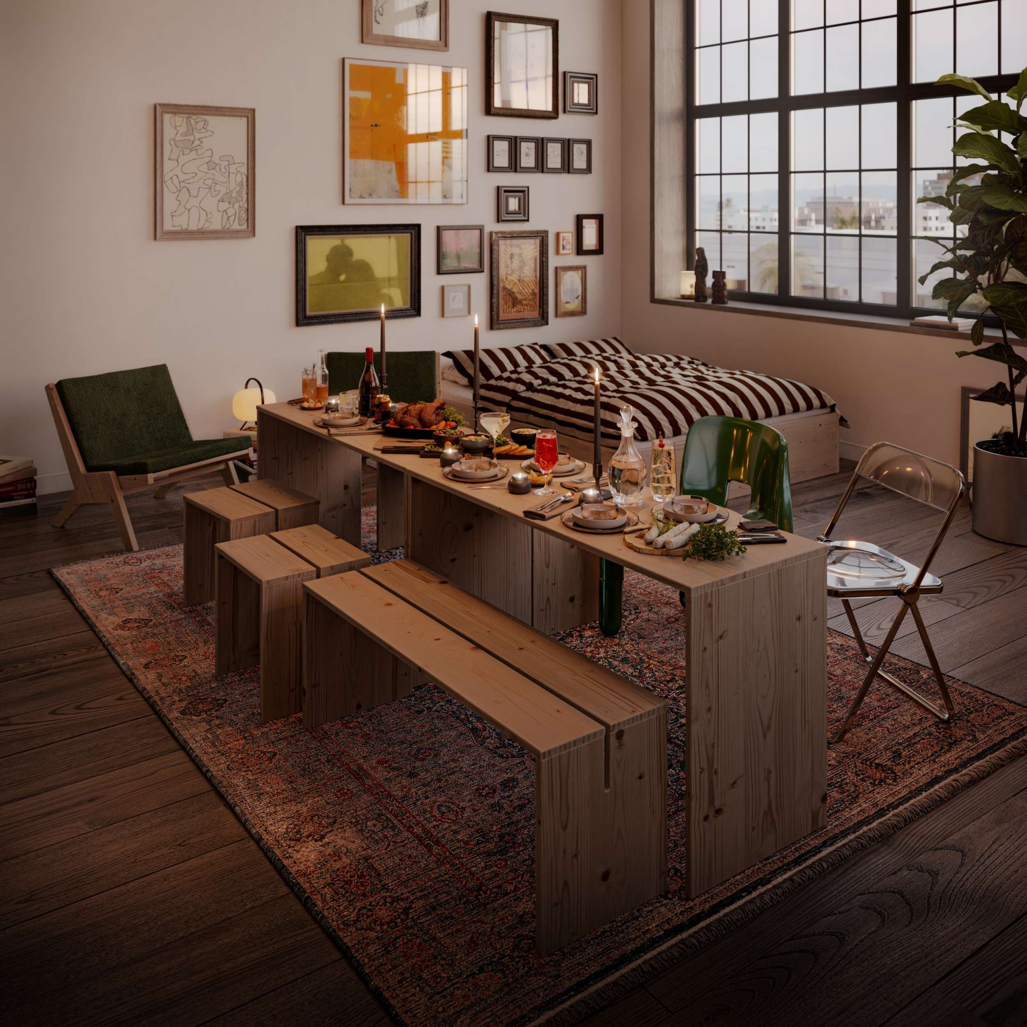 Karup Design Esstisch »Join-In Dining Table 2-teiliger Esstisch aus FSC®-Massivholz« kombinierbar oder einzeln nutzbar, robust, skandinavisches Design