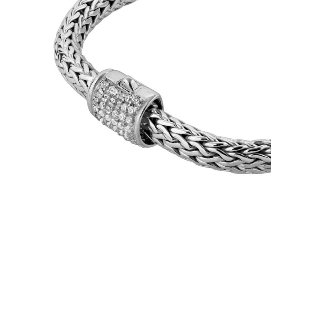 Kuzzoi Armband »Gliederarmband Damen Zirkonia Kristalle 925 Silber«