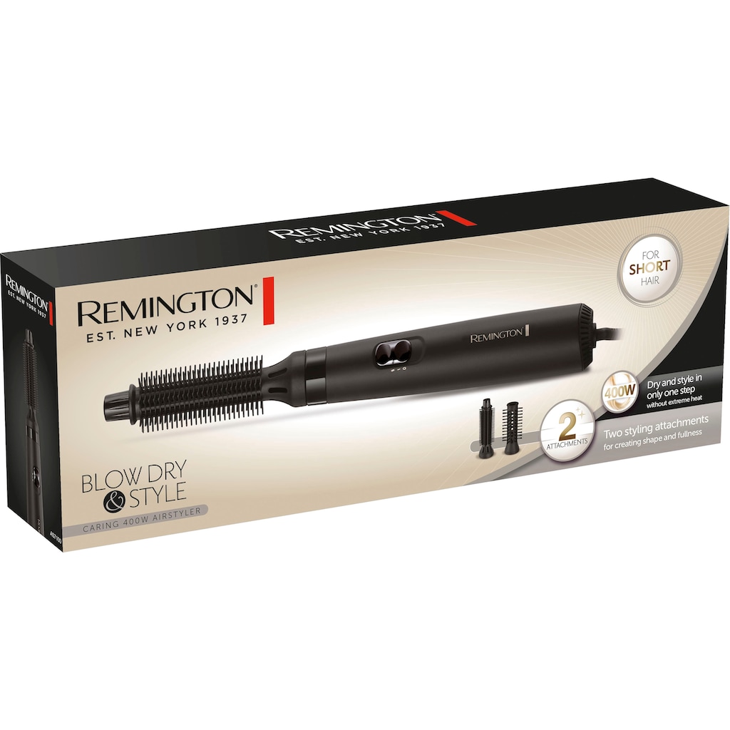 Remington Warmluftbürste »Blow Dry & Style AS7100«, 2 Aufsätze}, 400 Watt, (Airstyler/Rundbürste/Lockenbürste) für kurze Haare