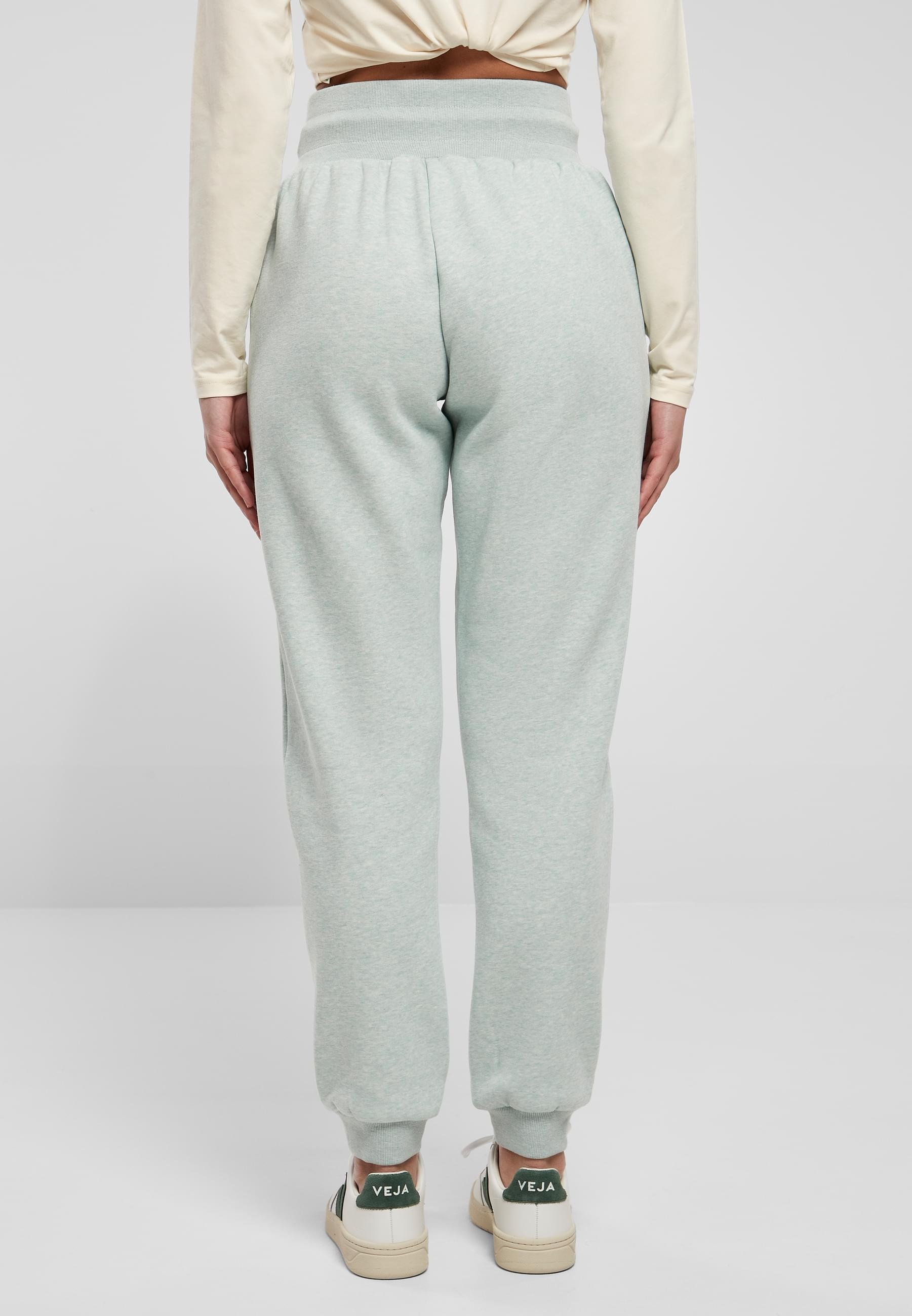 URBAN CLASSICS Stoffhose »Urban Classics Damen Ladies High Waist Color Melange Sweat Pants«, (1 tlg.)