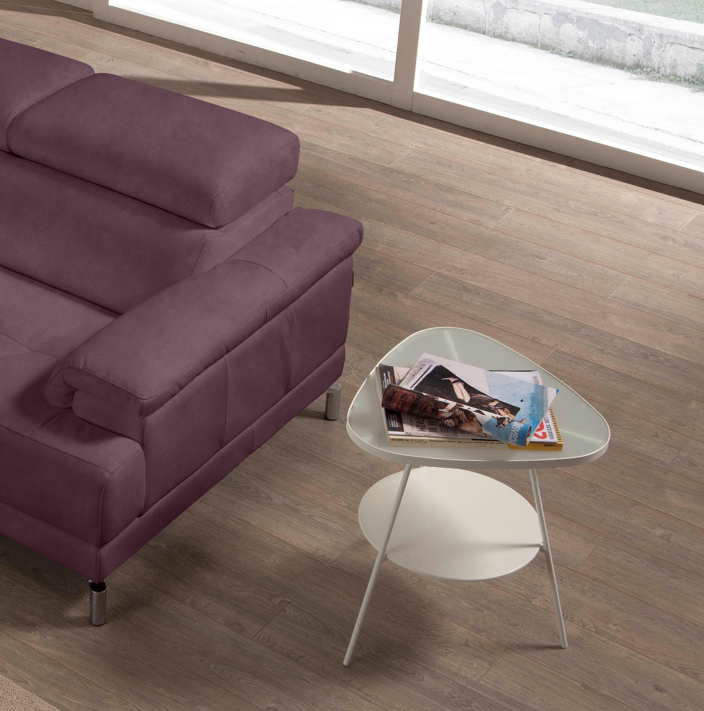 Thumbnail - Egoitaliano Ecksofa "Soul, Design und Sitzkomfort auf hohem Niveau, tolle Details, L-Form" mit Recamiere, inkl. Kopfteil...