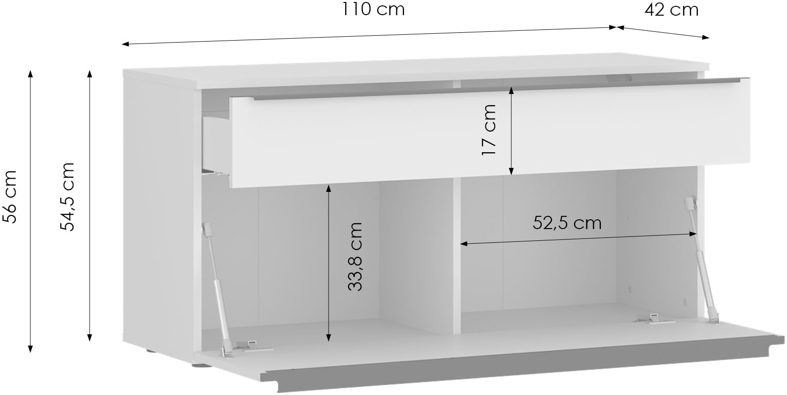 TOM TAILOR HOME Lowboard »COLOR PUZZLE 3 – 1 Klappe 1 Schublade mit farbigem Griff und Füßen« Kommode, Breite 110 cm,mit Klappe und Schublade, viel Stauraum