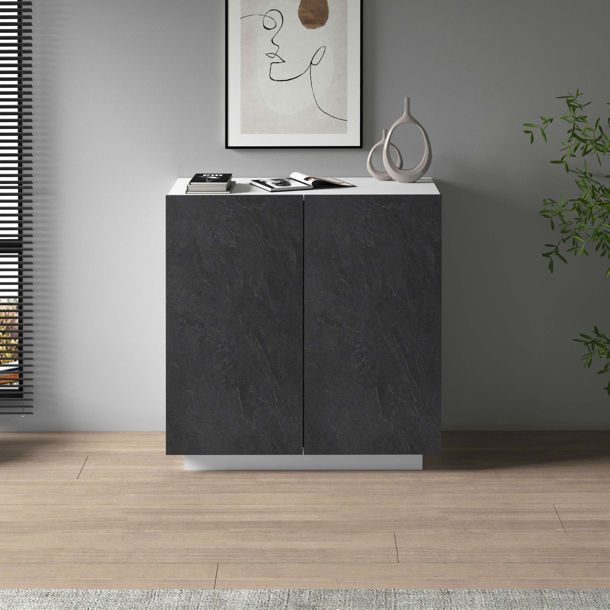 INOSIGN Aktenschrank »Coro, Mehrzweckschrank, Büroschrank mit 2 Türen«, & verstellbare Einlegeböden, Höhe 86 oder 166 cm, Made in Italy