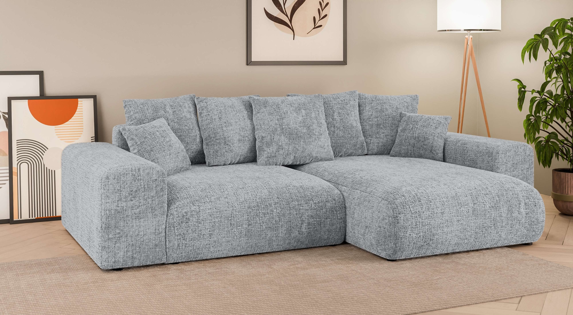 Home affaire Ecksofa "LAKESIDE mit Bettfunktion und Bettkasten, B/T/H 257/1 günstig online kaufen