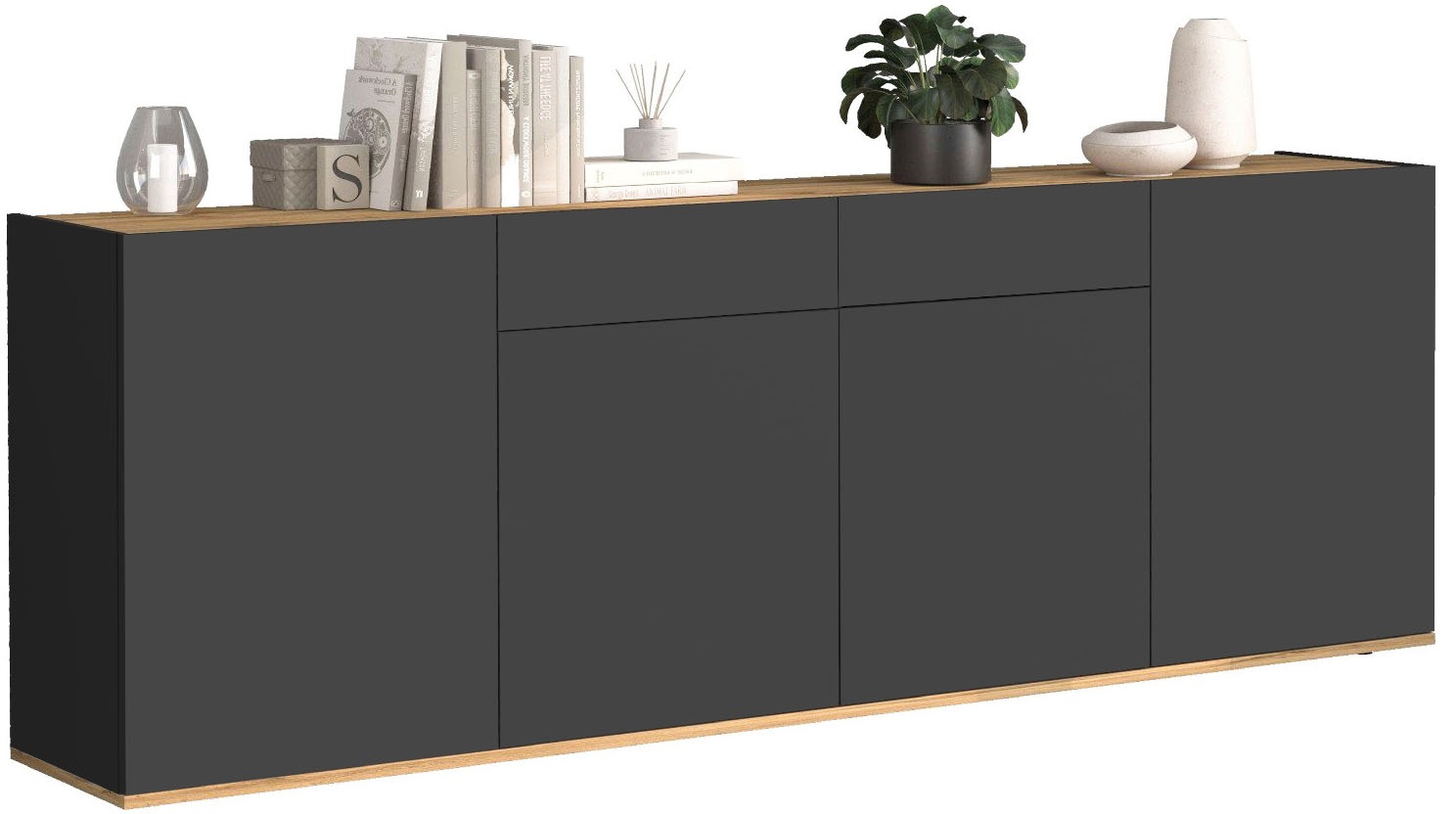 INOSIGN Sideboard "GARDA Sideboard,Kommode, Schrank, Kredenz Grifflos mit P günstig online kaufen