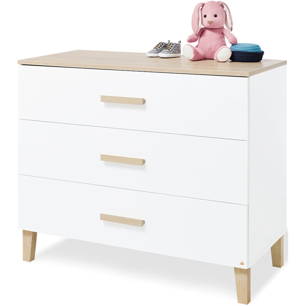 Pinolino® Babyzimmer-Komplettset »Lumi«, (Set, 3 St., Kinderbett, Schrank, Wickelkommode)