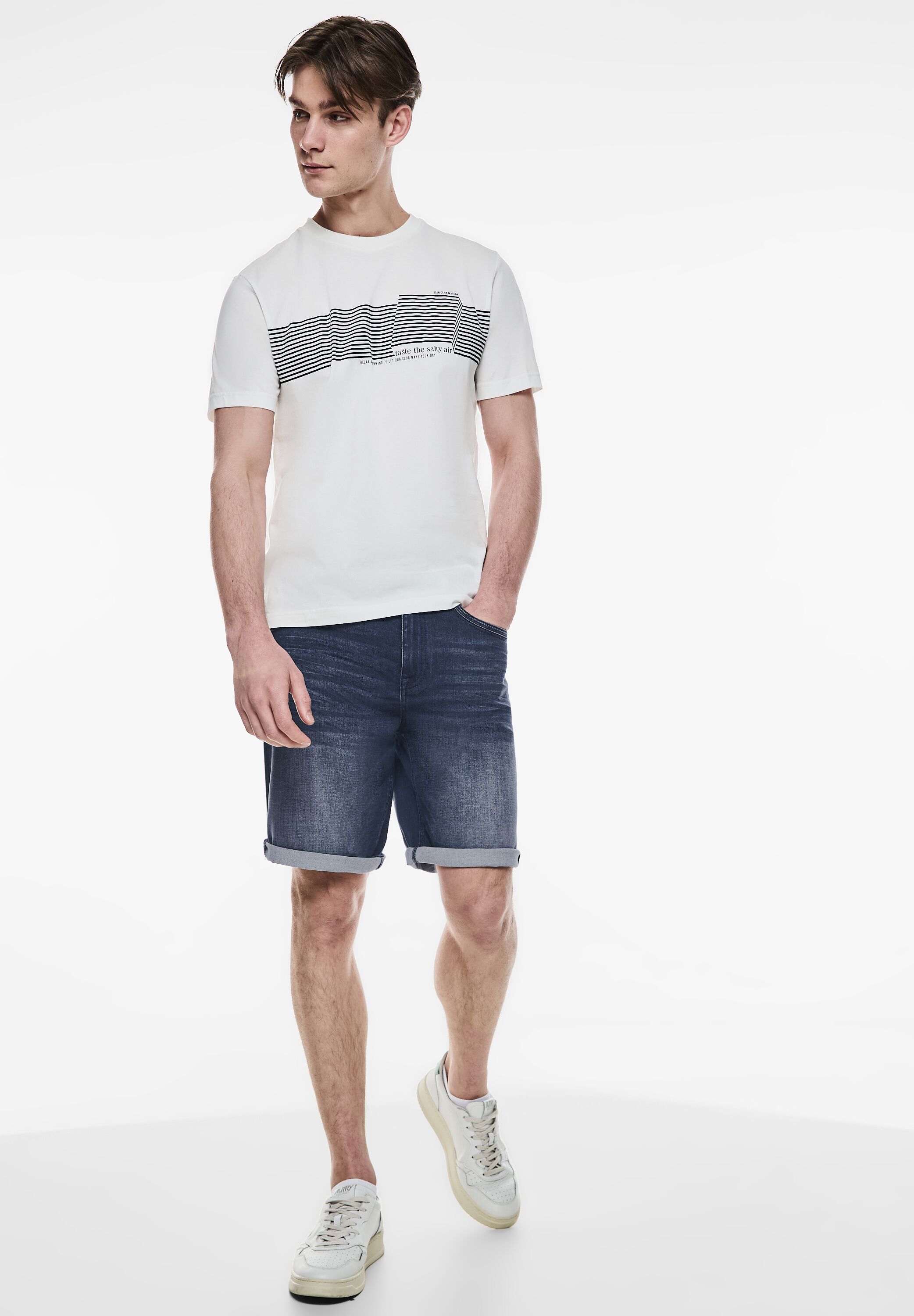 Thumbnail - STREET ONE MEN Bermudas, in dunkelblauer Waschung