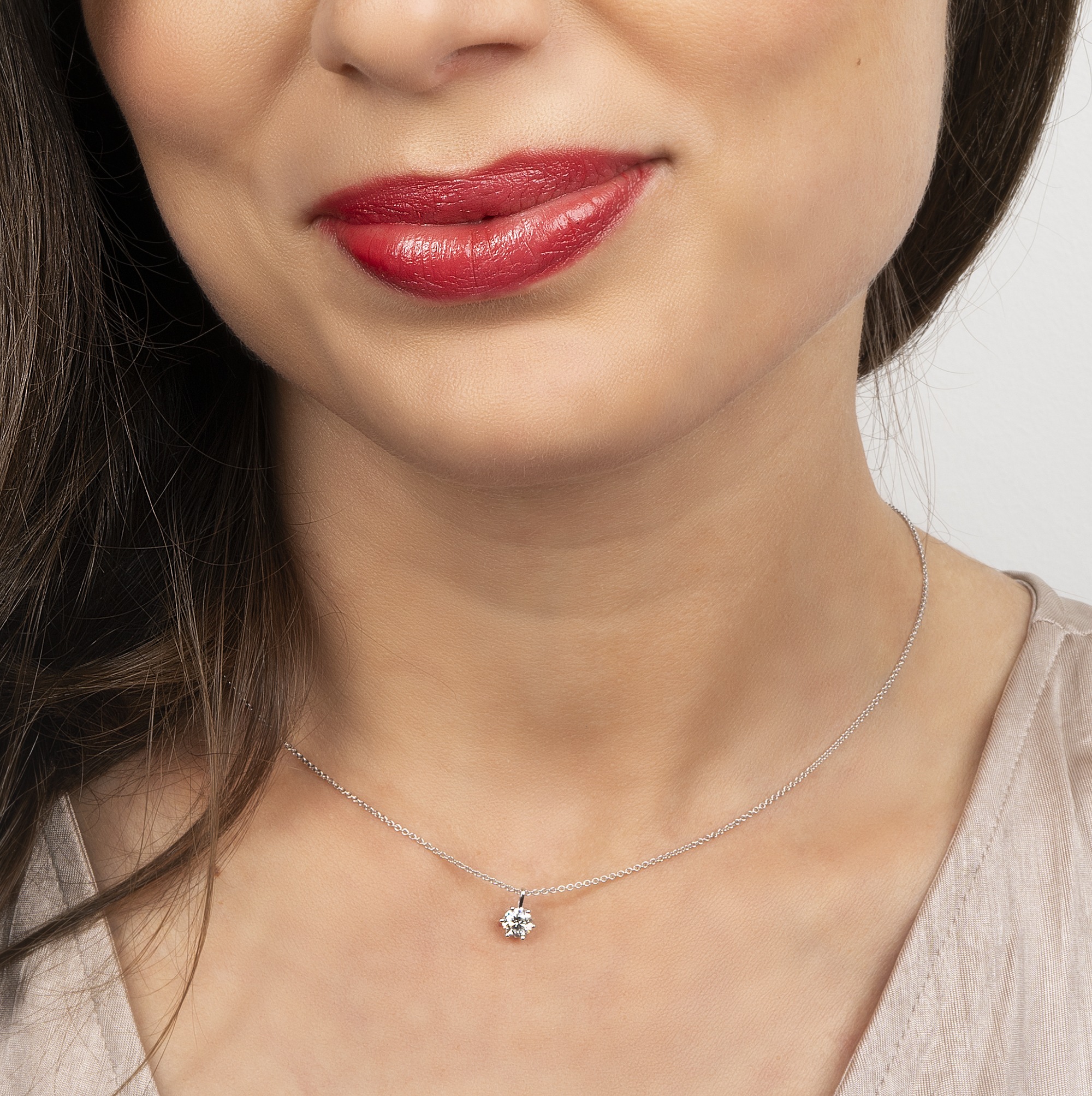 Vivance Kettenanhänger »0.5 ct Diamant Brillant Anhänger aus 585 Weißgold«, Damen Gold Schmuck