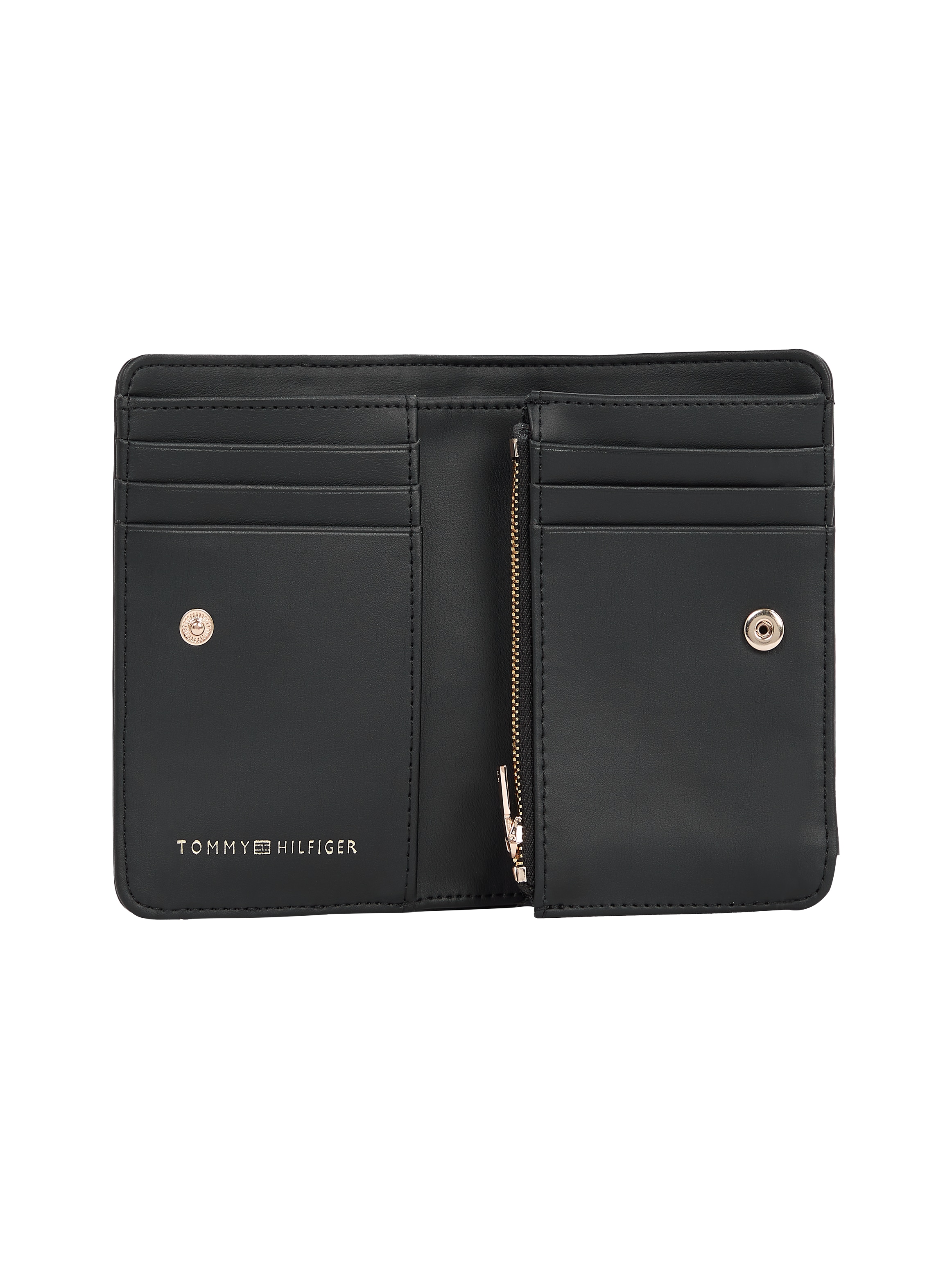 Tommy Hilfiger Geldbörse »TH HERITAGE SLIM MED WALLET«, Geldbeutel, Portemonnaie, Damenbörse mit edlem Logo-Emblem