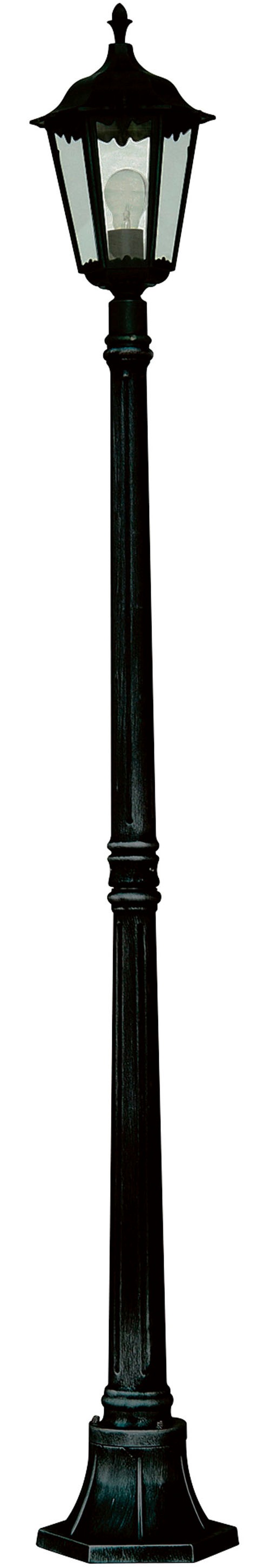 Searchlight Außen-Stehlampe »Alex 183 cm Außenpfosten - Seide Schwarzmetall & Glas, IP44« E27 1 Stk.